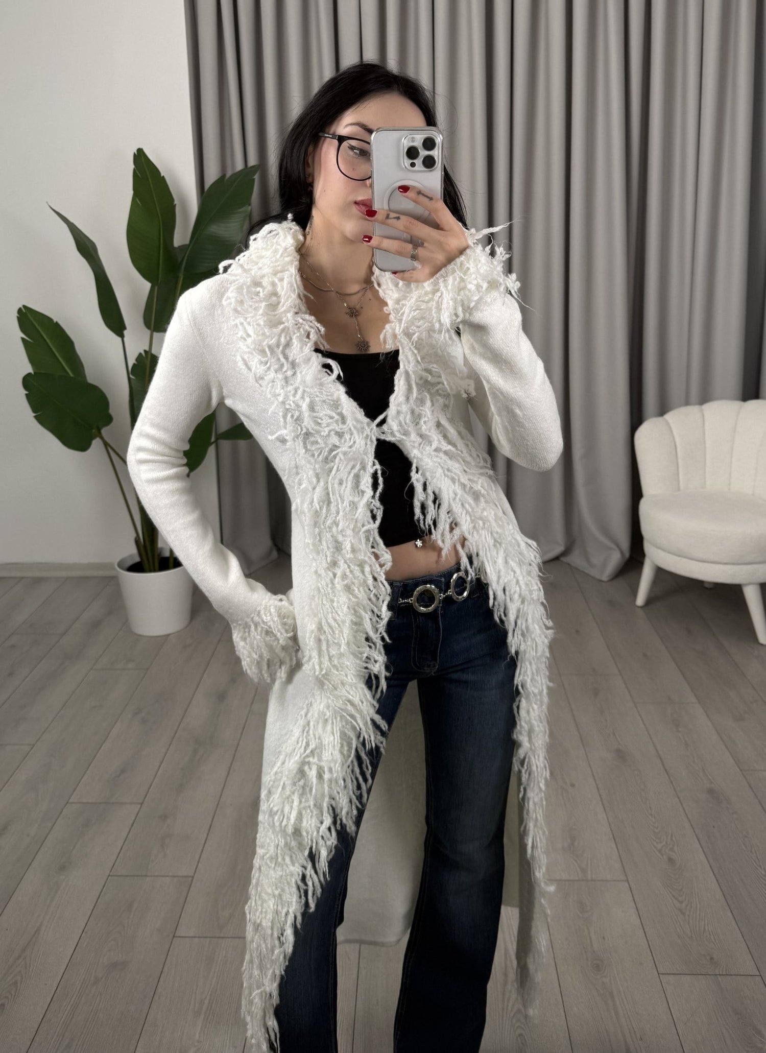 Amelya Hırka Beyaz