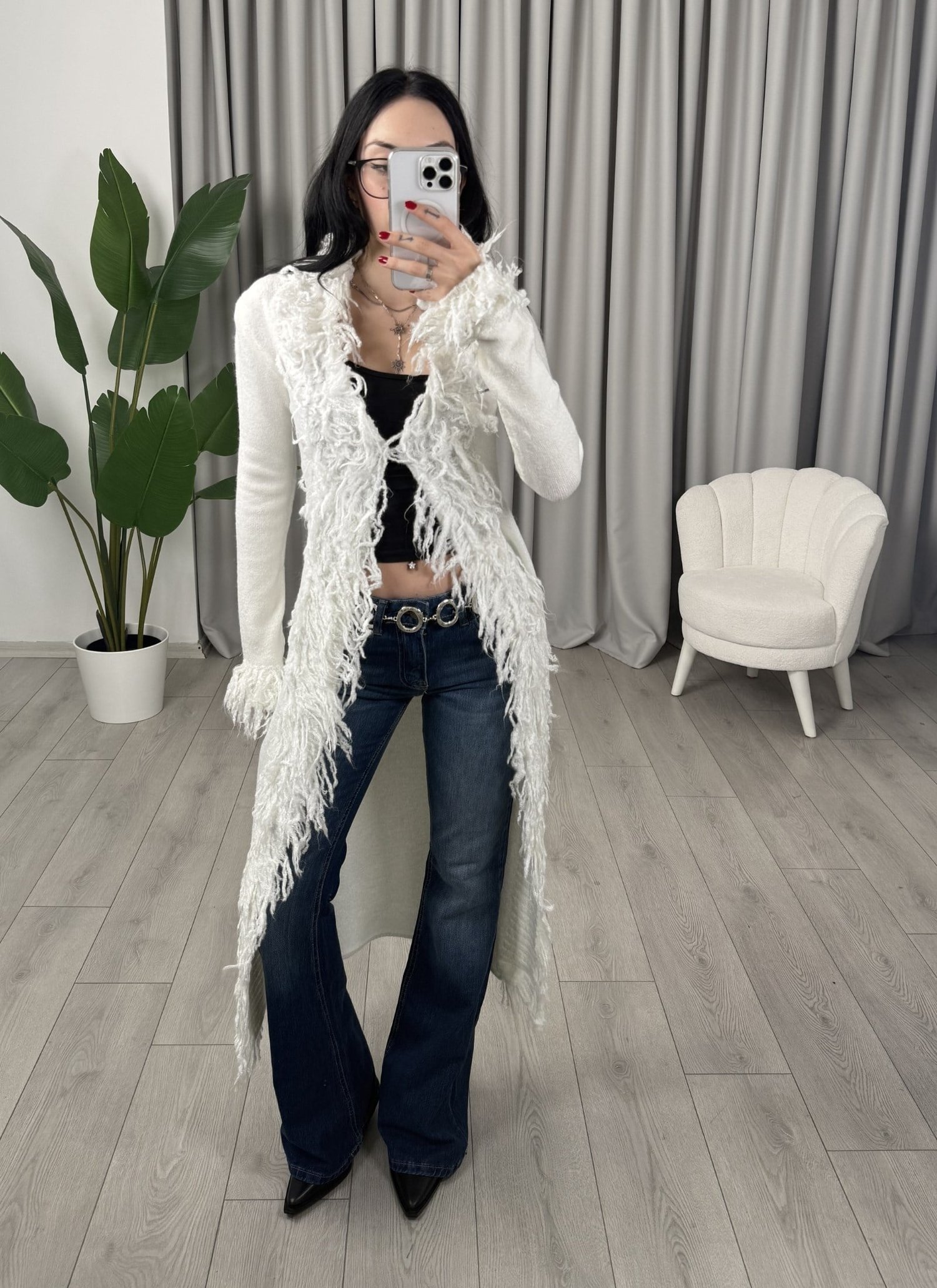 Amelya Hırka Beyaz