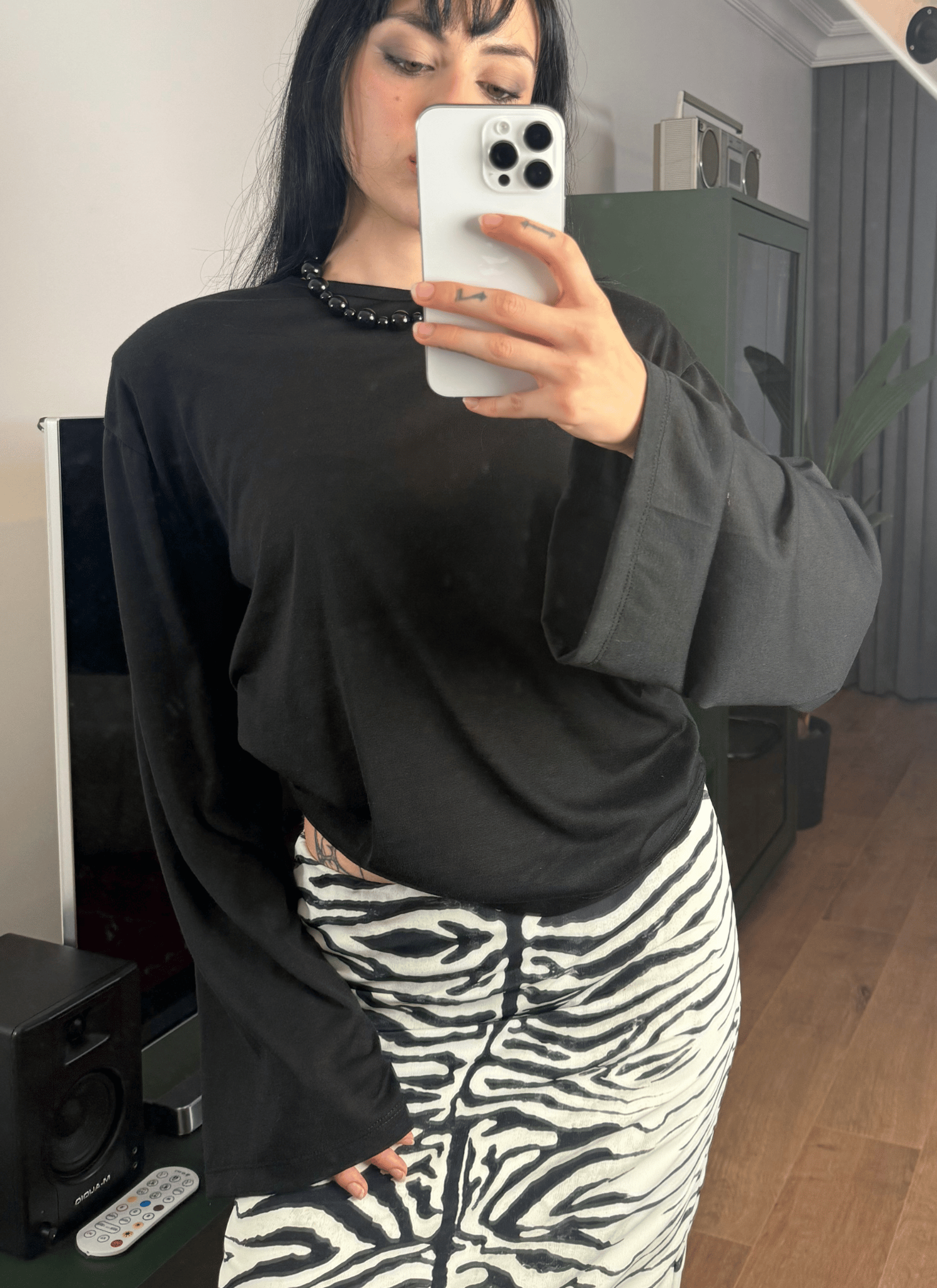 Demi Vatkalı Bluz Siyah