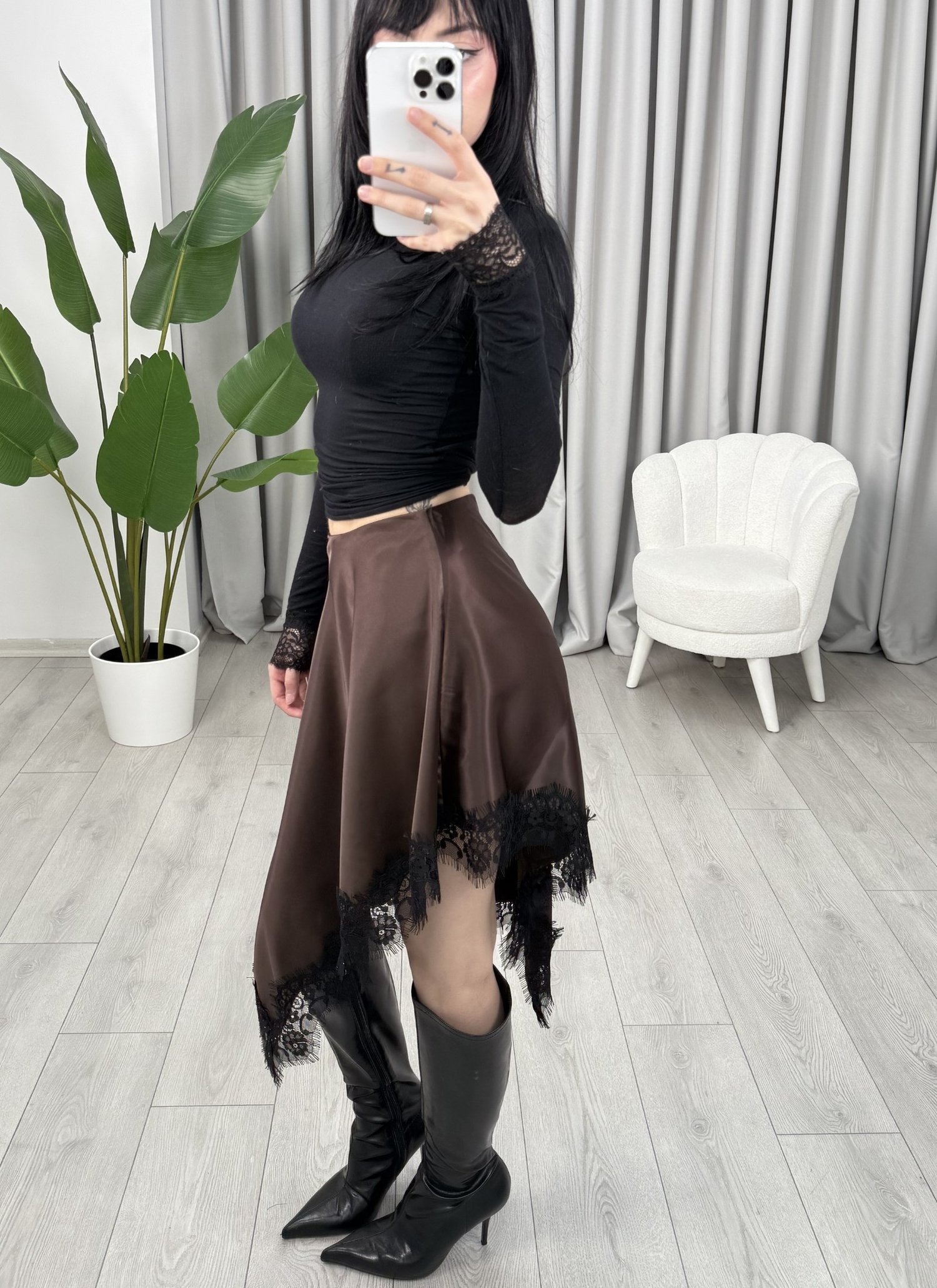 Destina Saten Etek Kahve