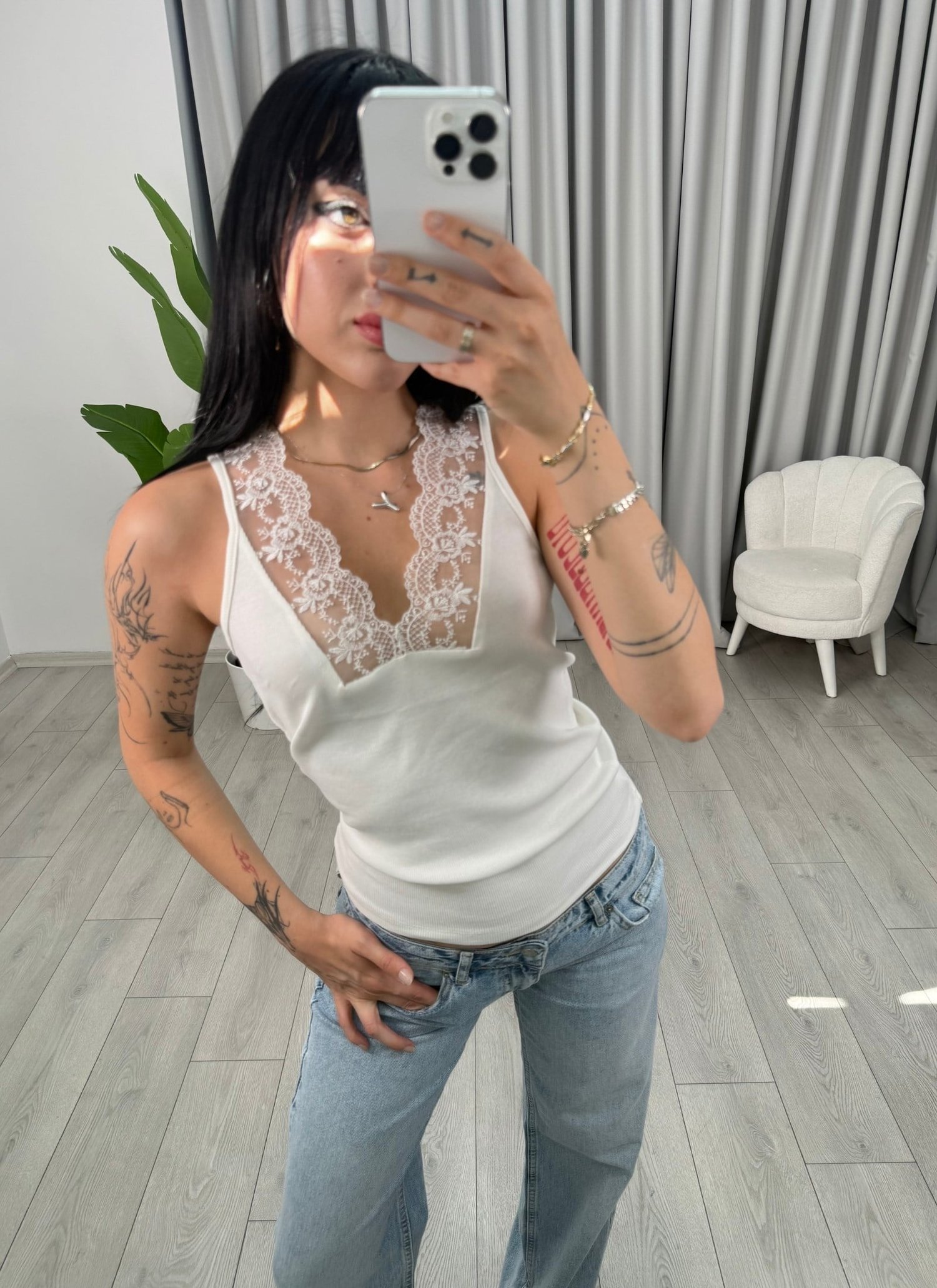 Elaris Bluz Beyaz