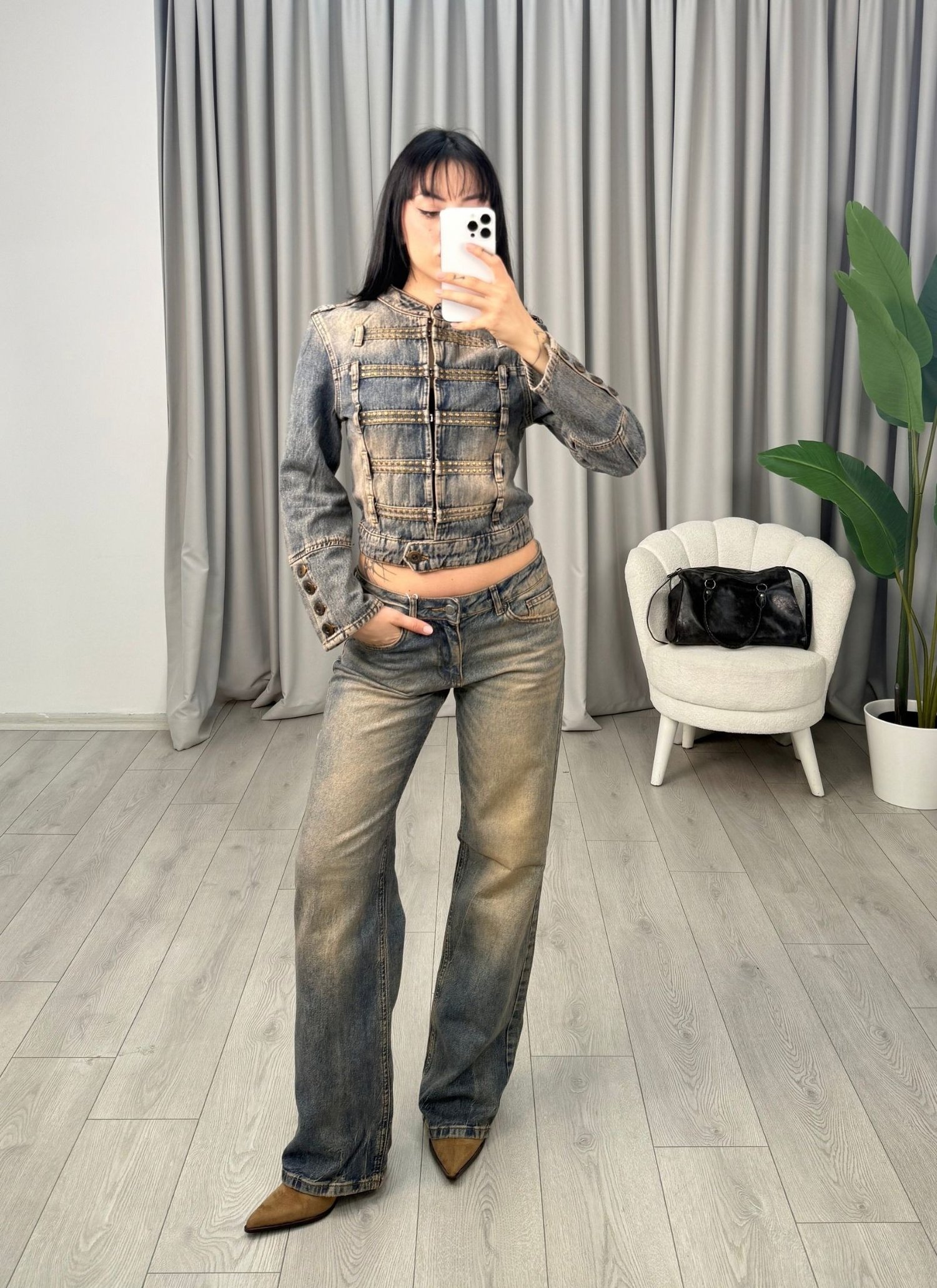 Elena Düşük Bel Jean Mavi