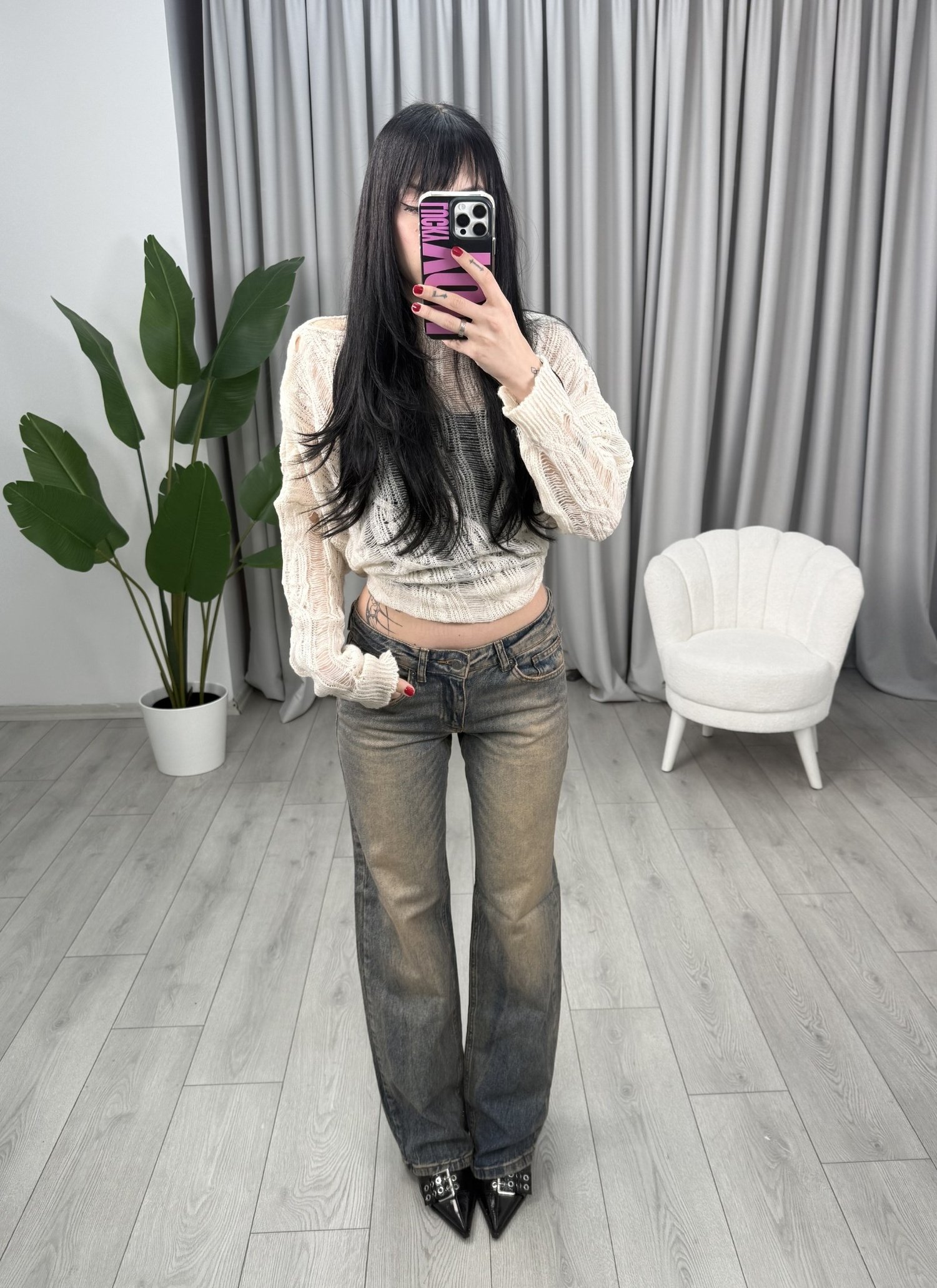 Elena Düşük Bel Jean Mavi