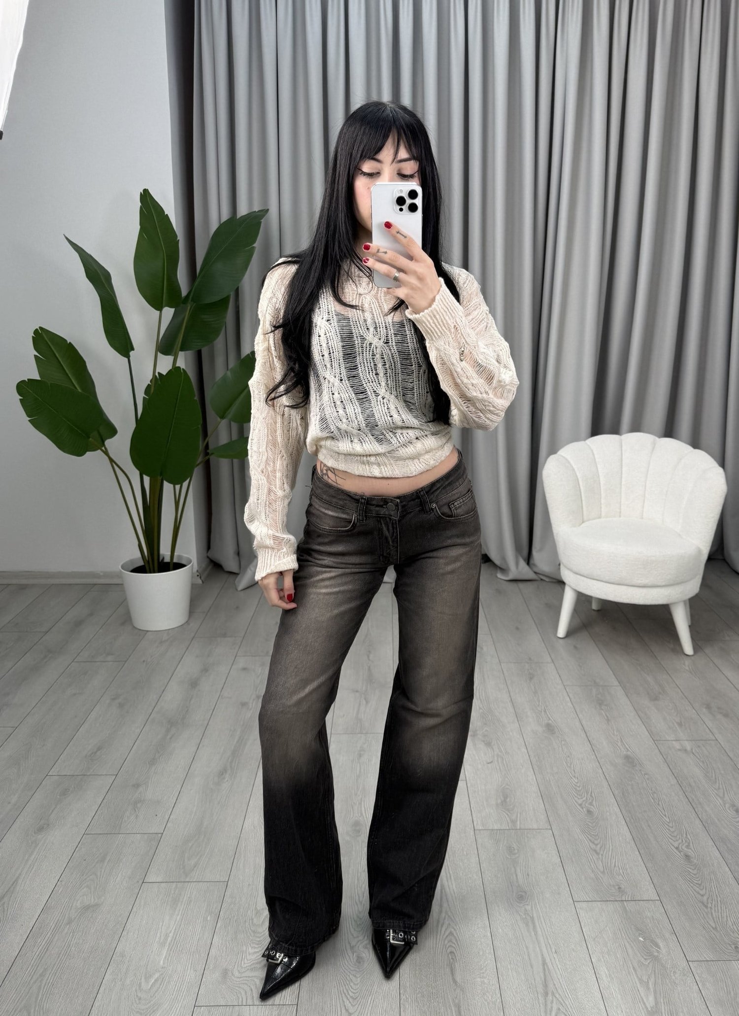 Elena Düşük Bel Jean Siyah 