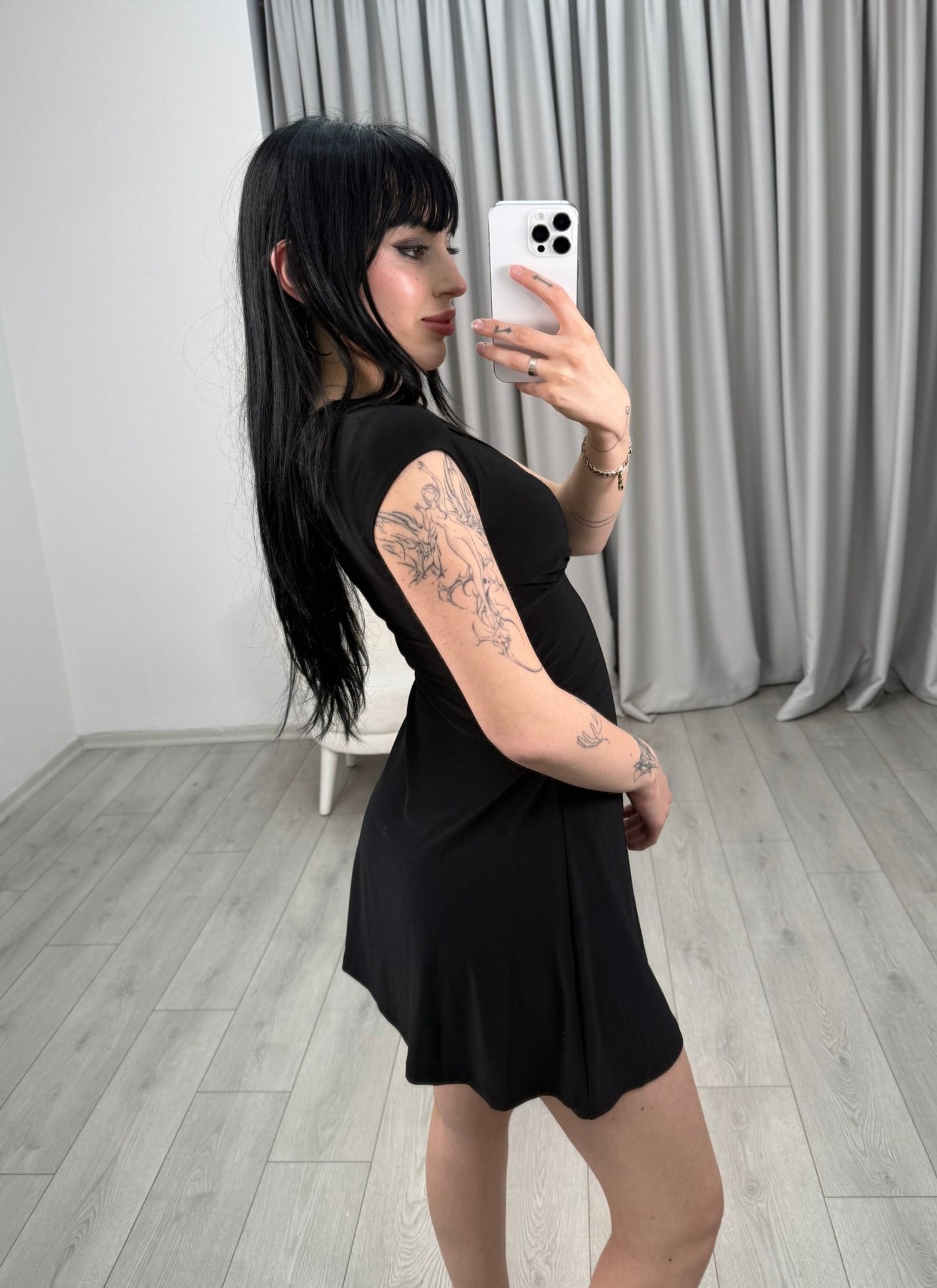 Flora Elbise Siyah