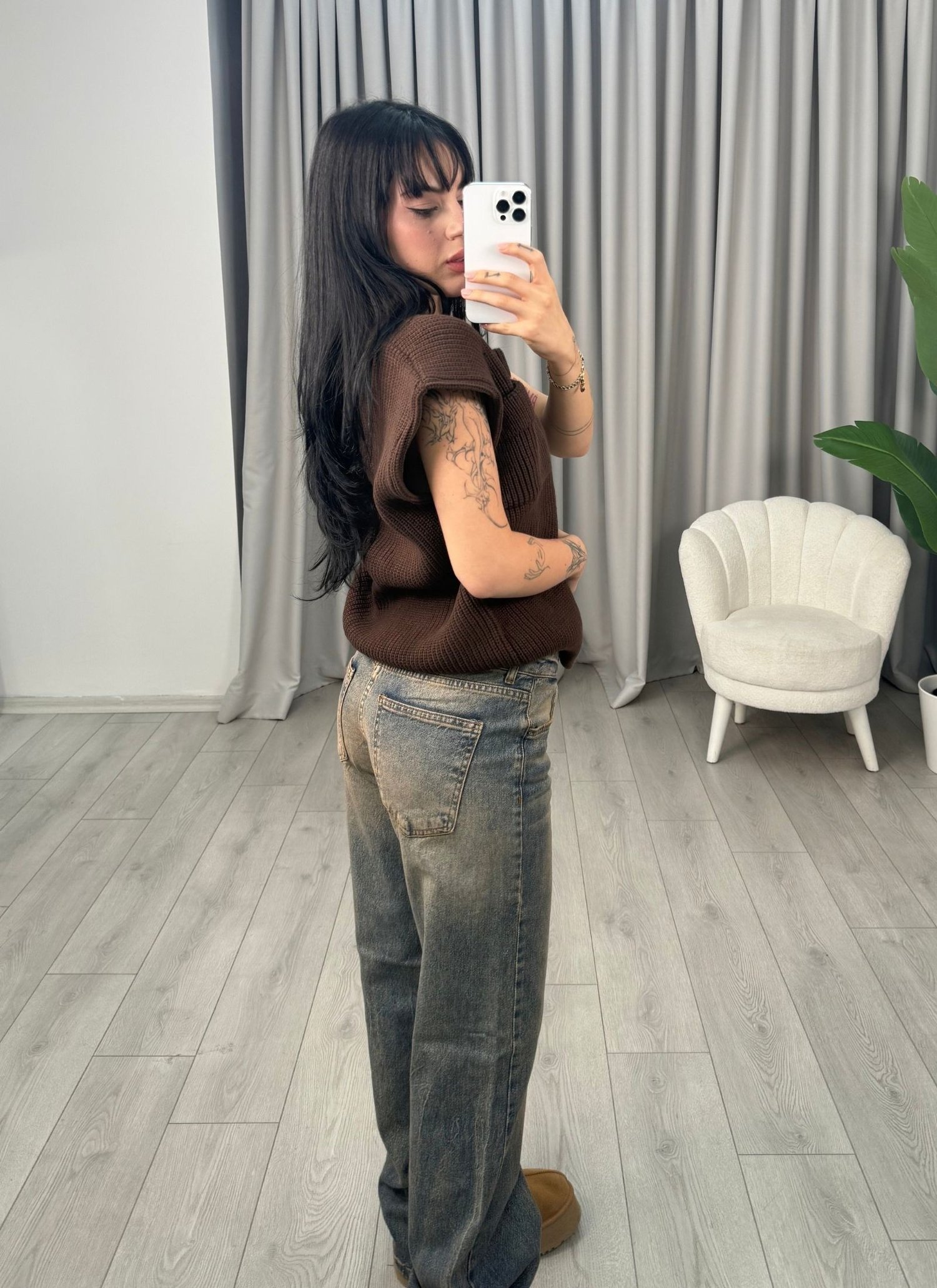 Jade Süveter Kahve