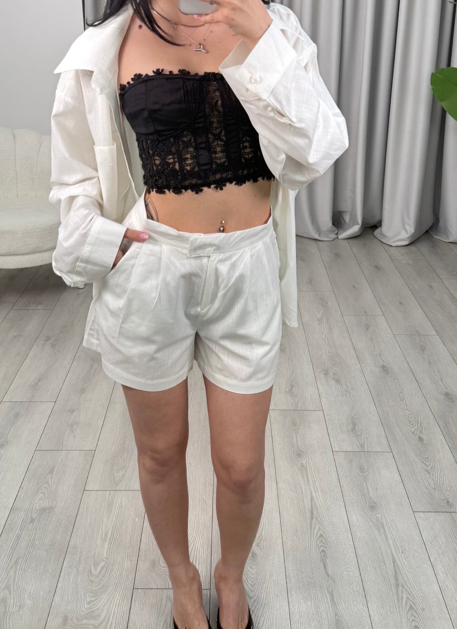 Janice Şort Beyaz