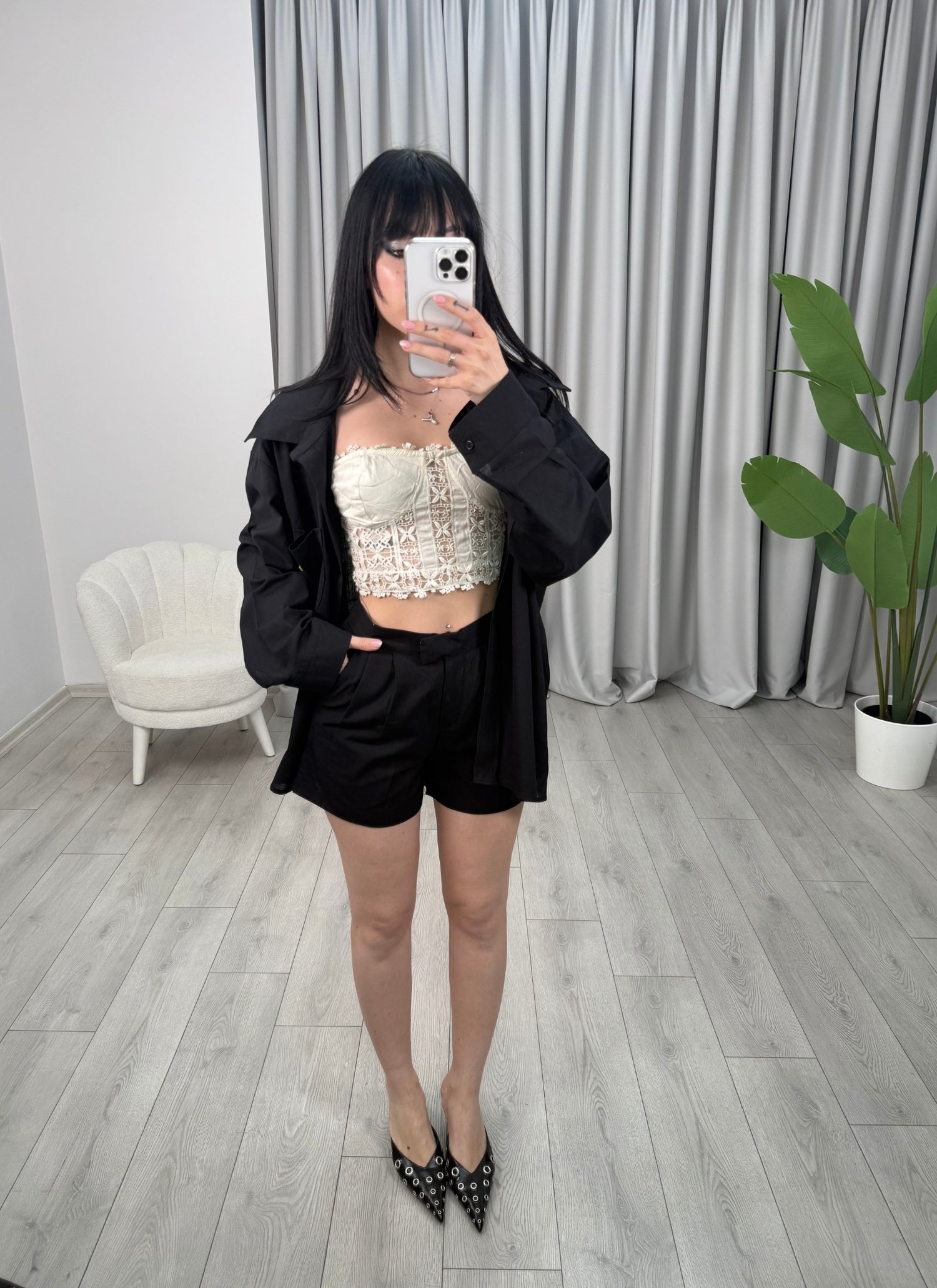Janice Şort Siyah