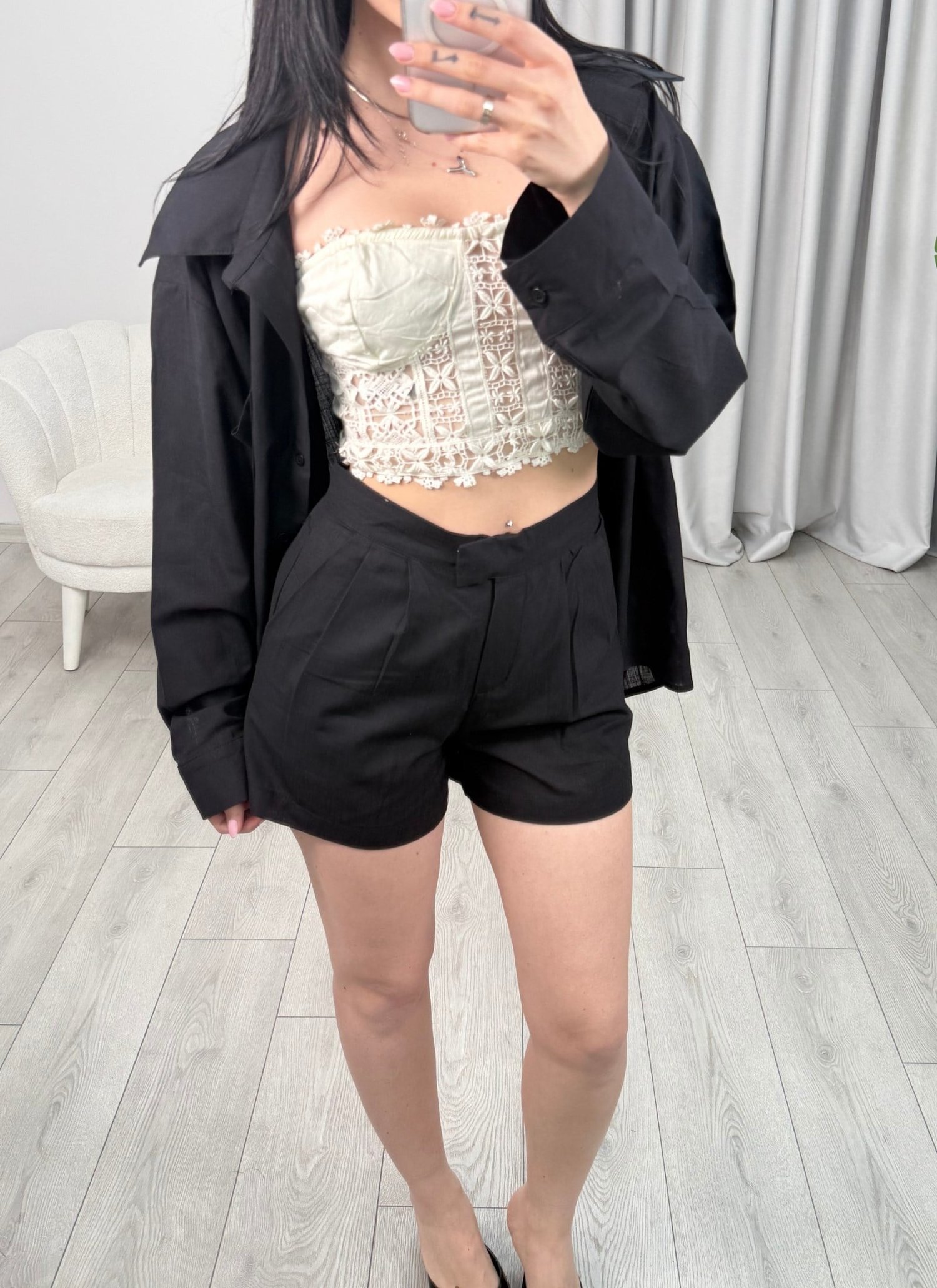 Janice Şort Siyah