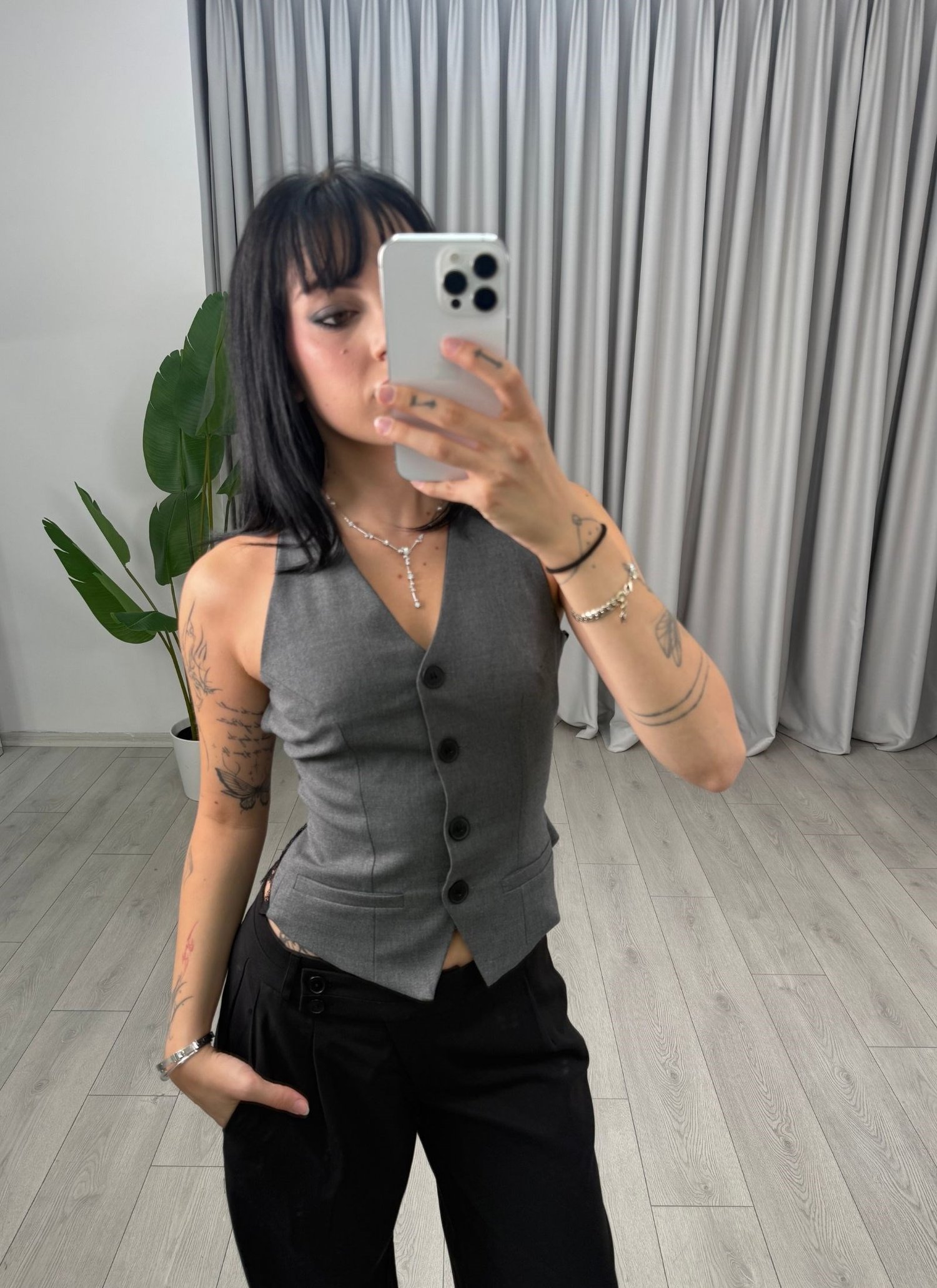Leni Yelek Gri