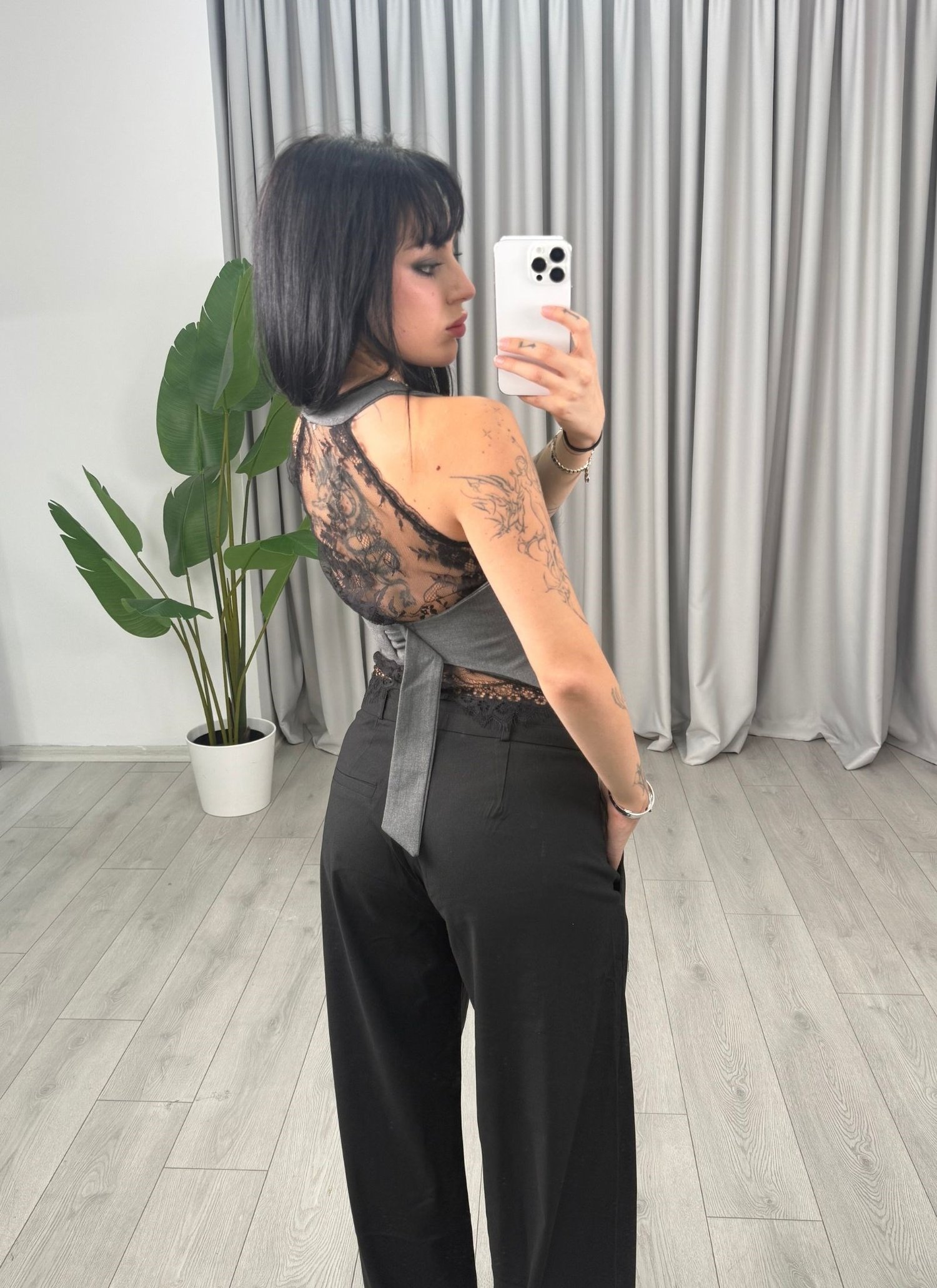 Leni Yelek Gri