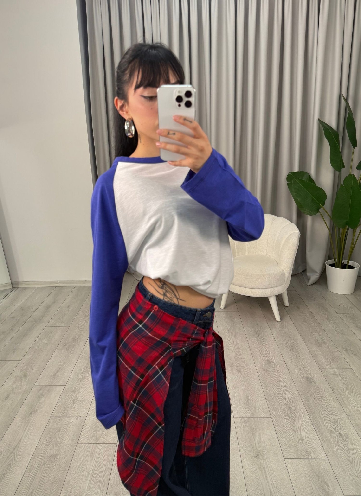 Lora Bluz Saks Mavi