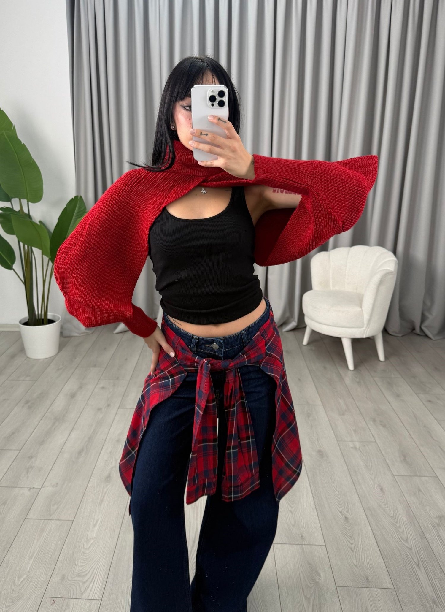 Lova Bolero Kazak Kırmızı
