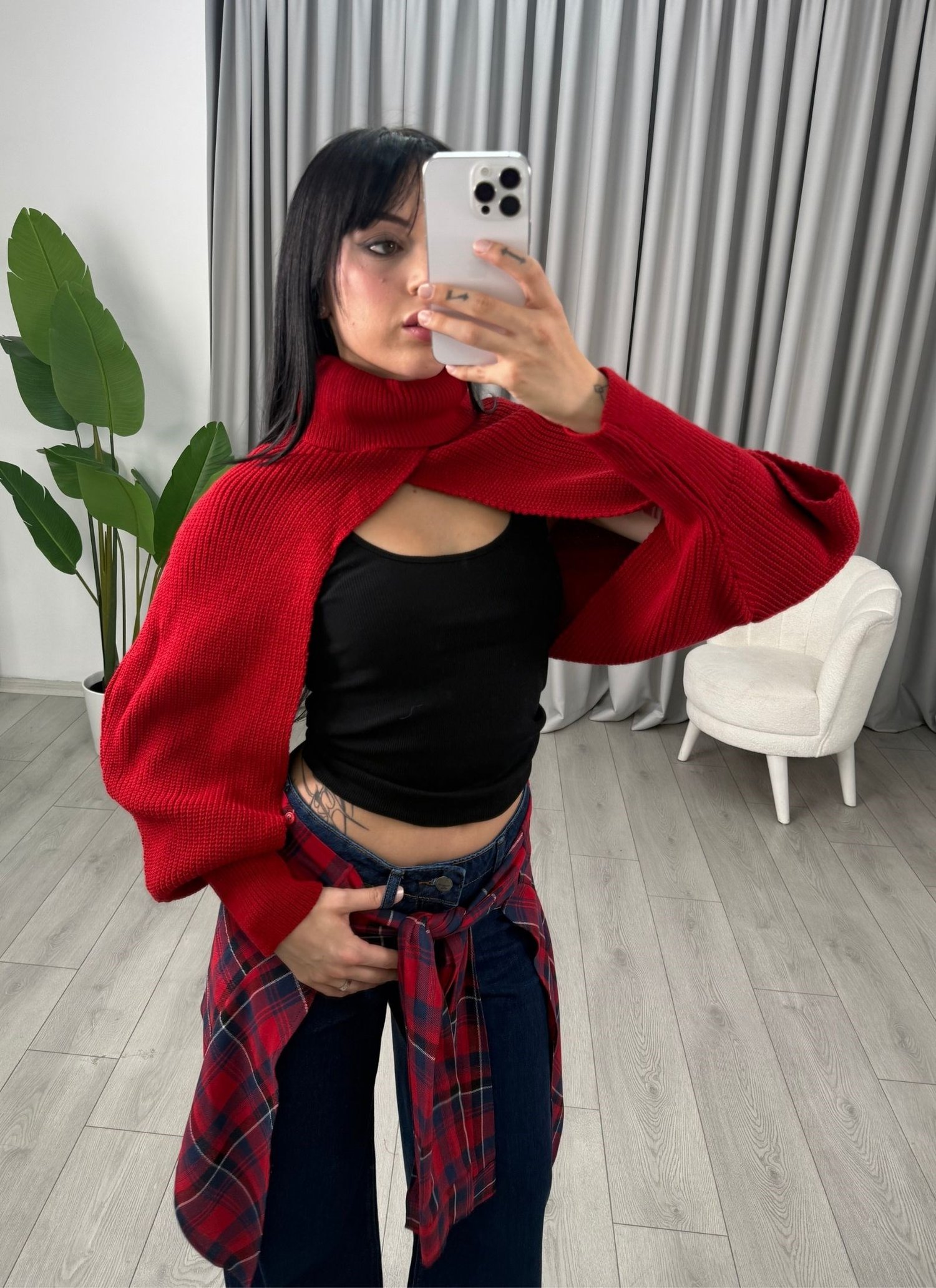 Lova Bolero Kazak Kırmızı
