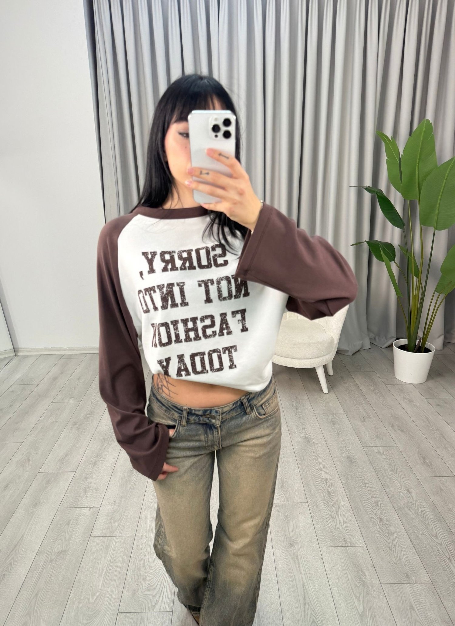 Max Reglan Baskılı Bluz Kahve