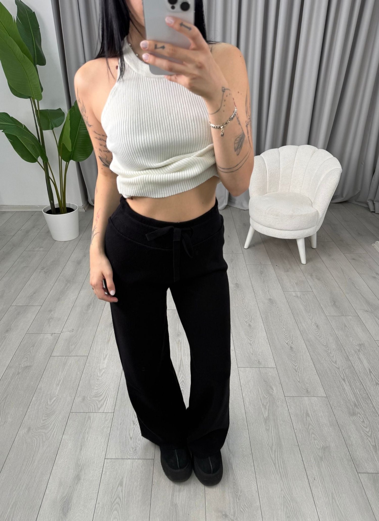 Monica Triko Üçlü Takım Siyah
