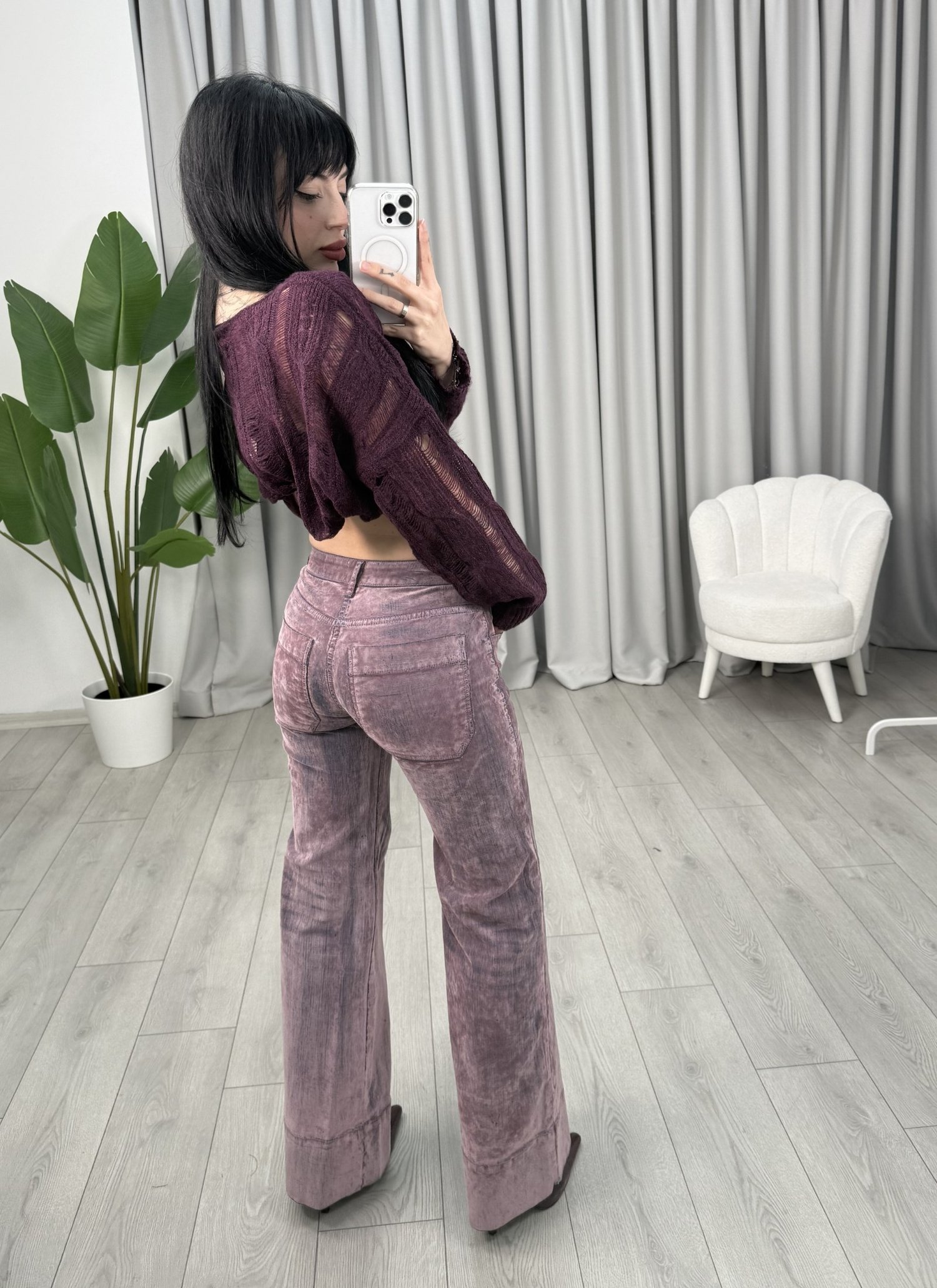 Pink Pantolon Kadife 