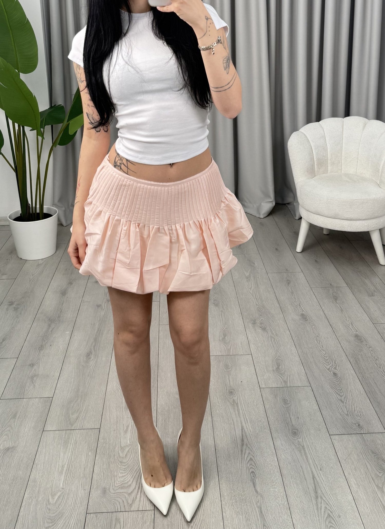 Rosa İthal Şort Etek Pembe