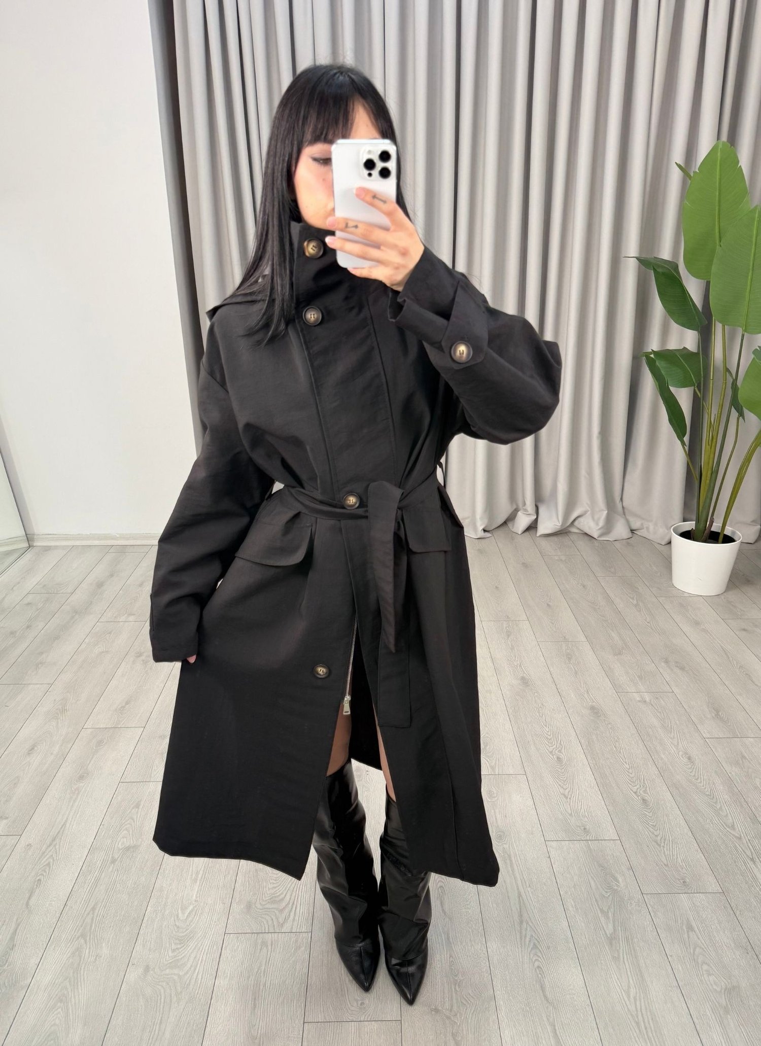 Ruby Trençkot Siyah