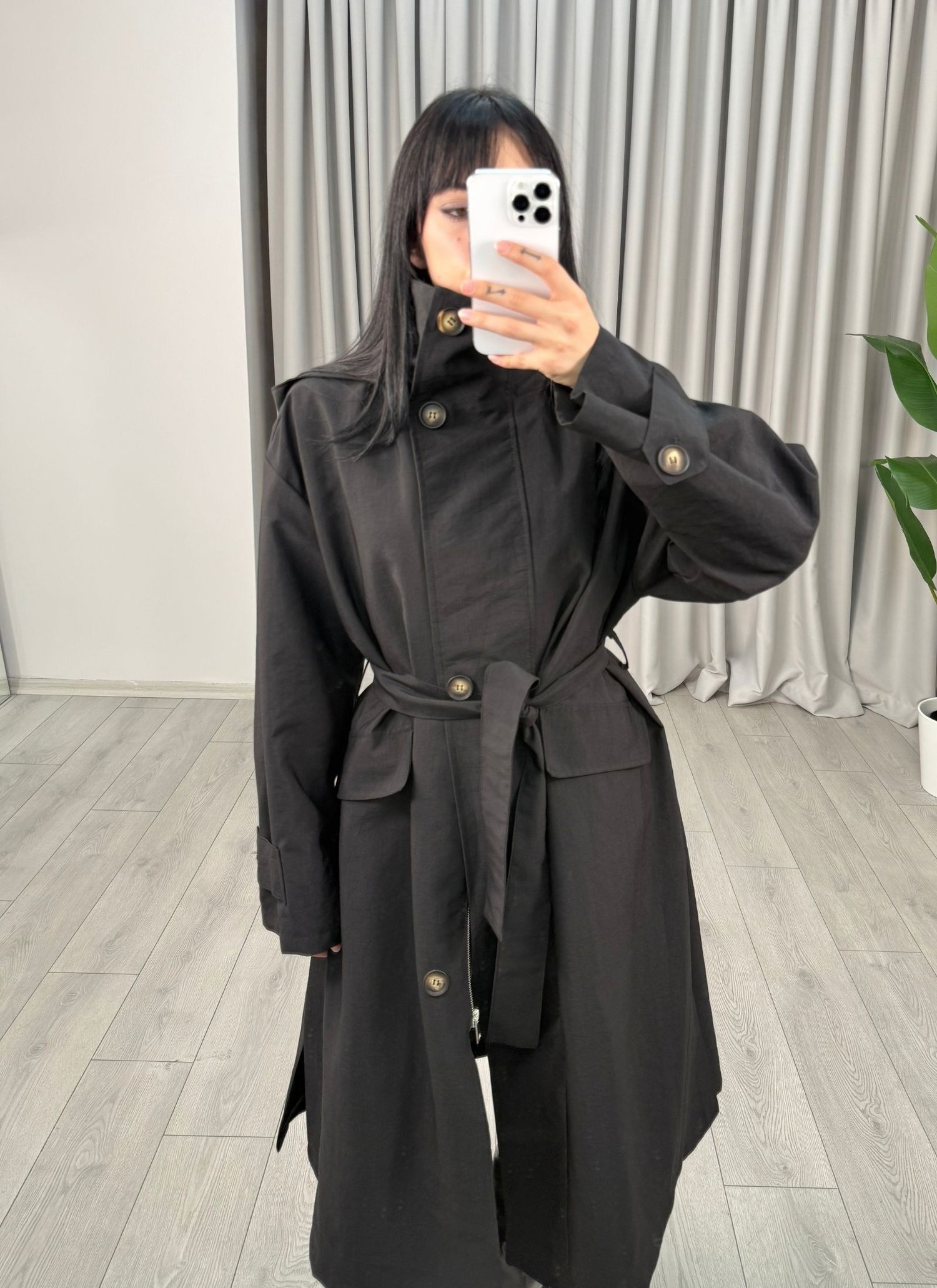 Ruby Trençkot Siyah