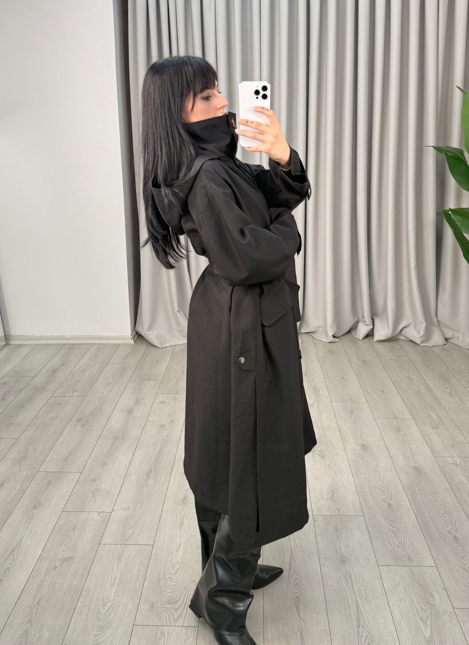 Ruby Trençkot Siyah
