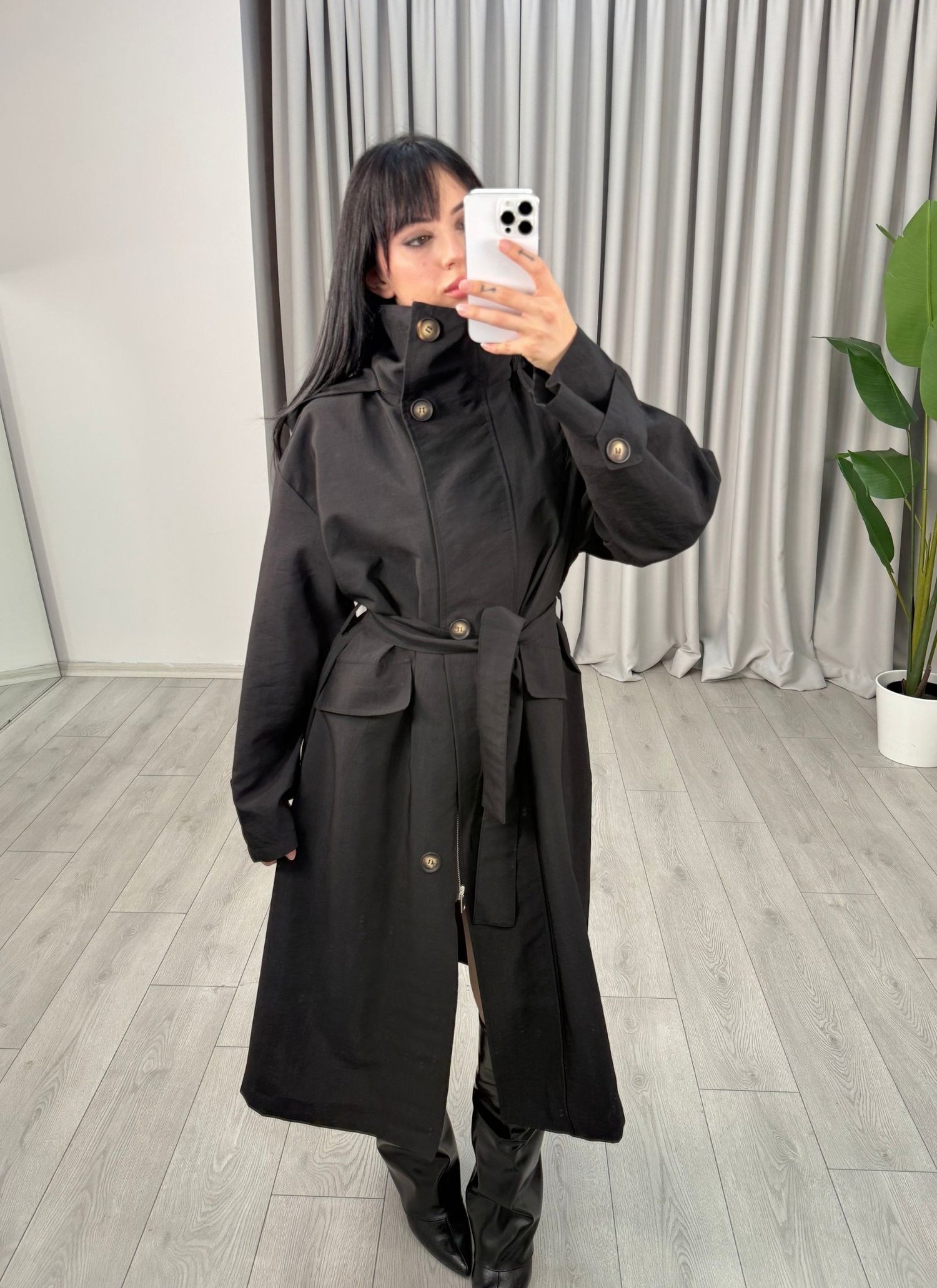 Ruby Trençkot Siyah