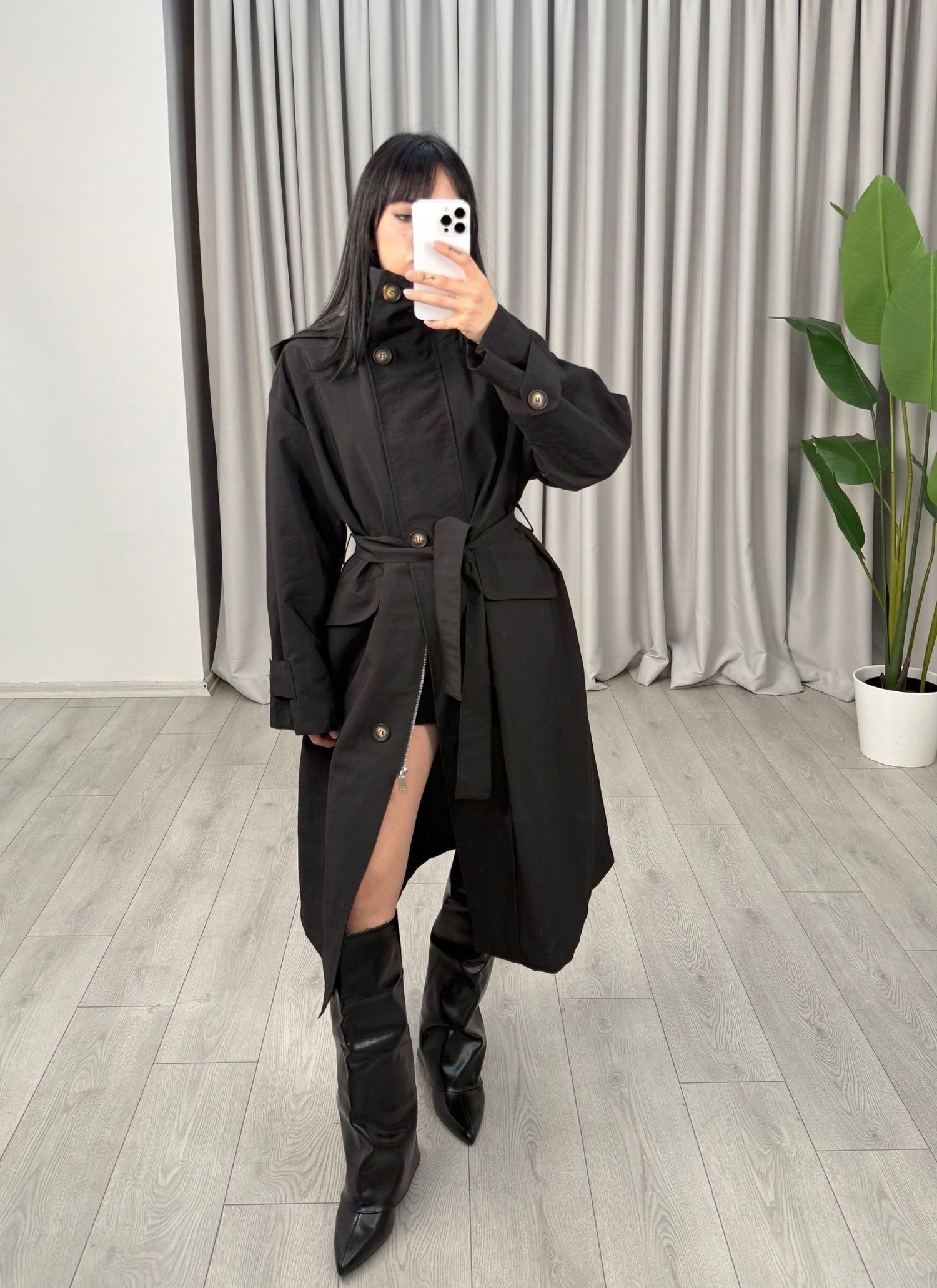 Ruby Trençkot Siyah