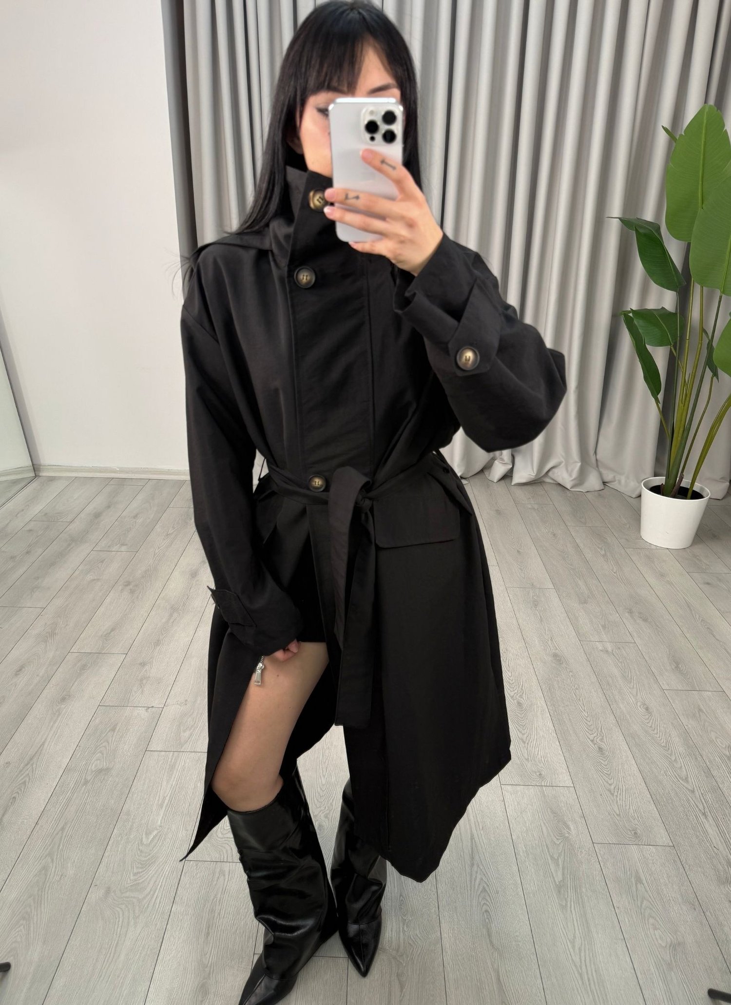 Ruby Trençkot Siyah