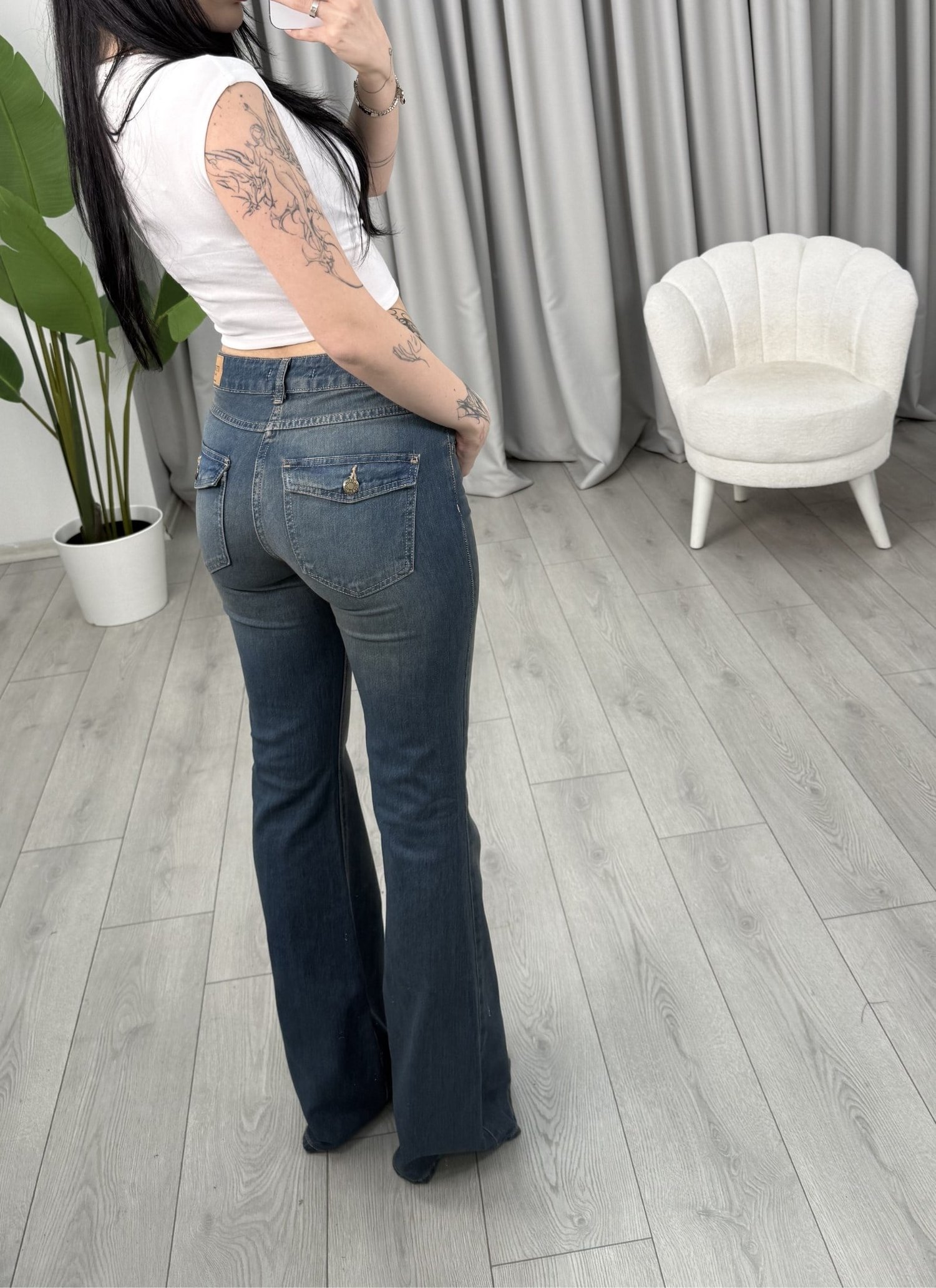 Thalia Jean Yıkamalı Mavi