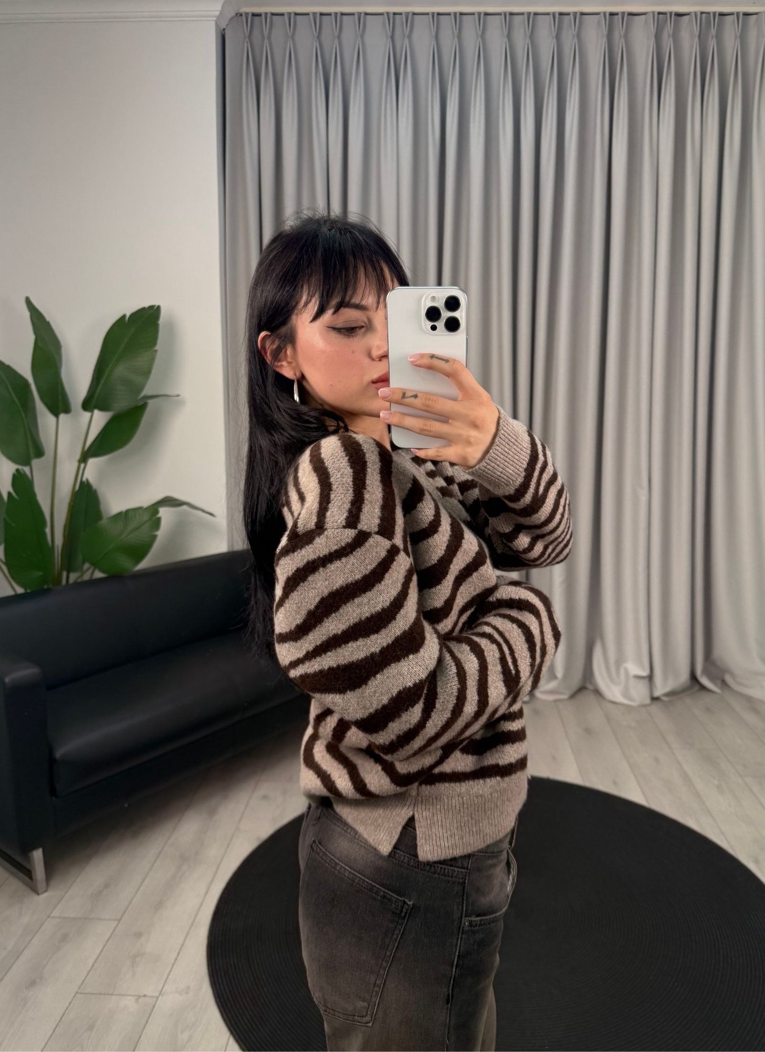 Troy Zebra Hırka Kahve