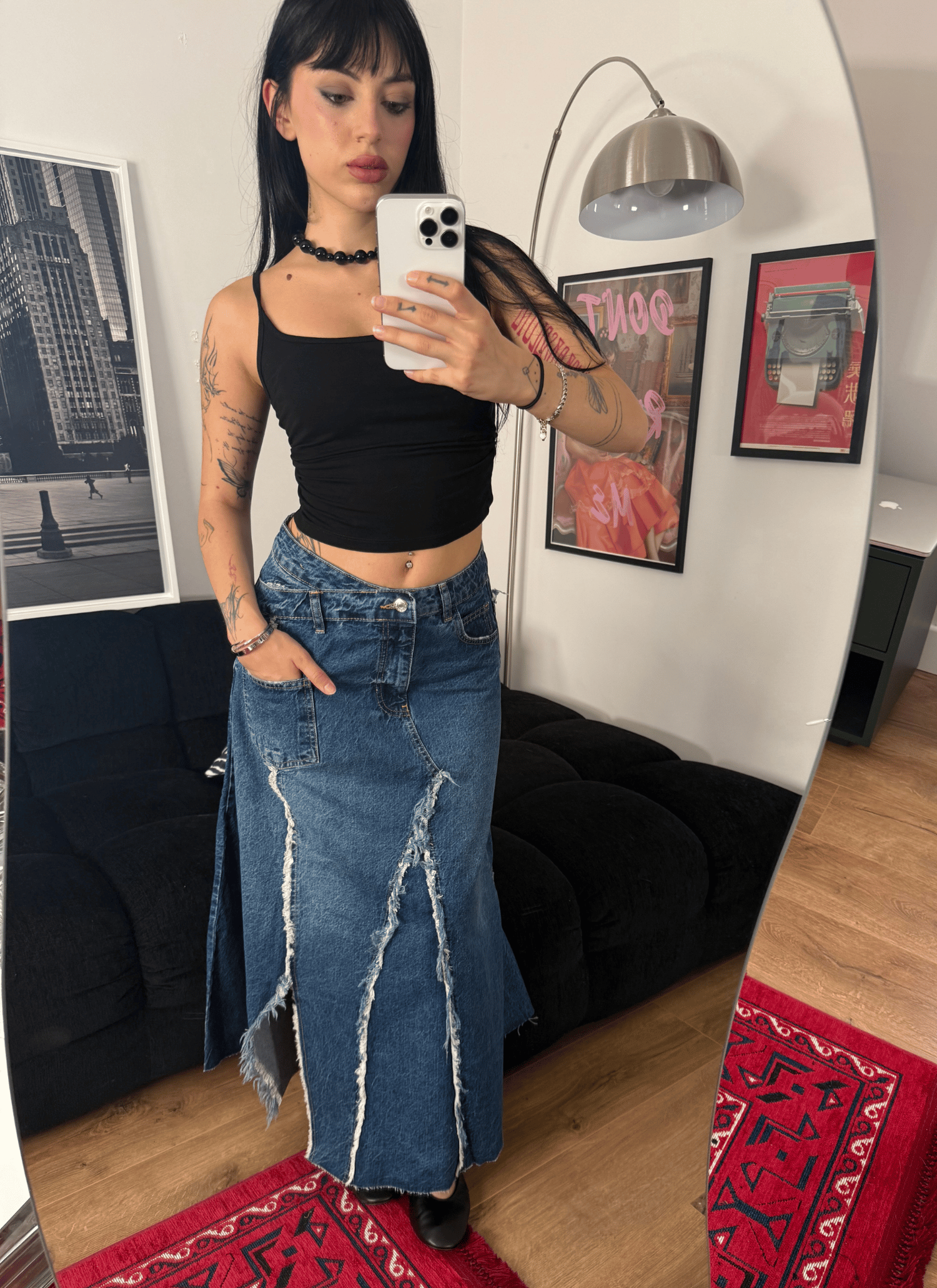 Velinda Etek Mavi