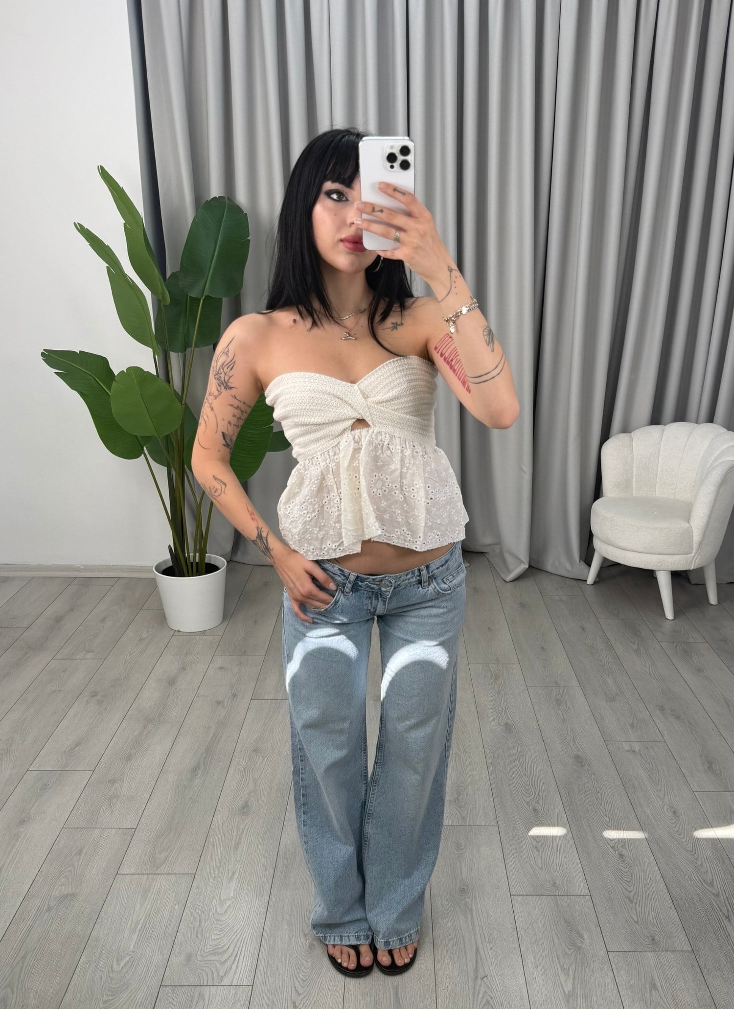 Virelle Bluz Beyaz