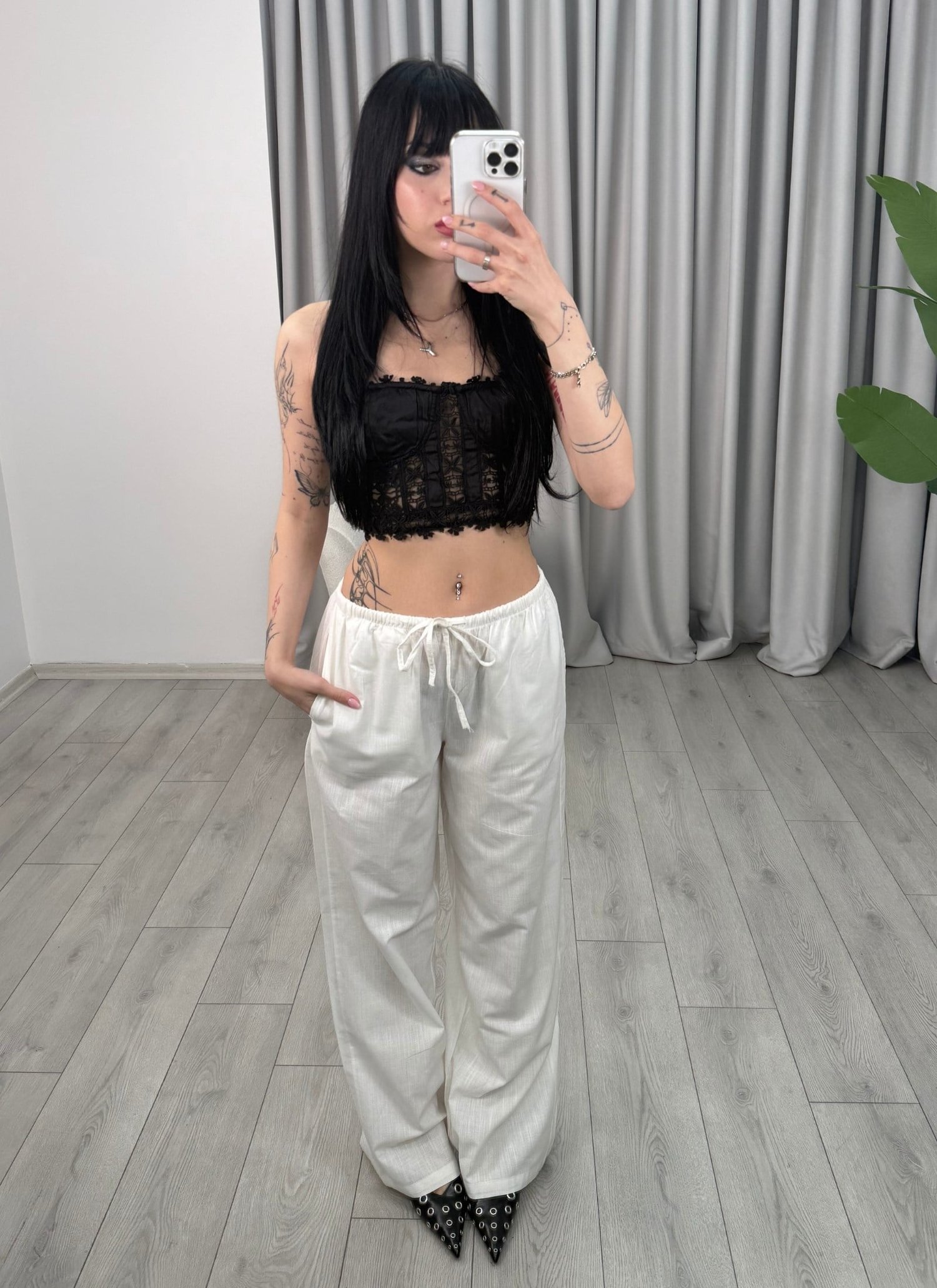 Yasmina Pantolon Beyaz