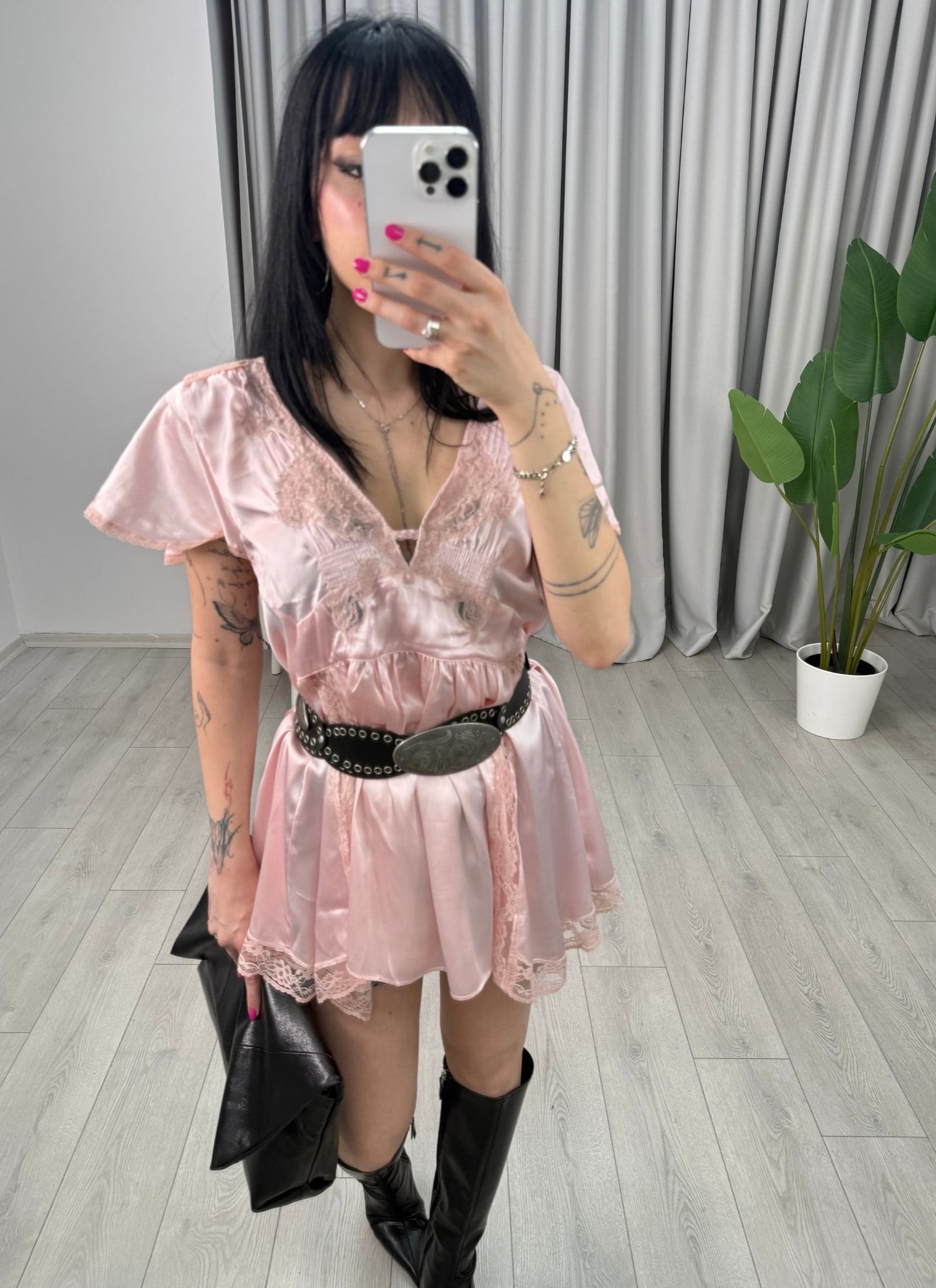 Zena İthal Elbise Pembe