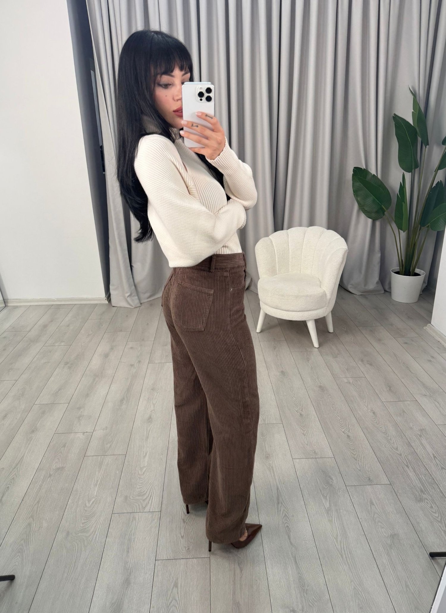 Zeyn Kadife Pantolon Kahve