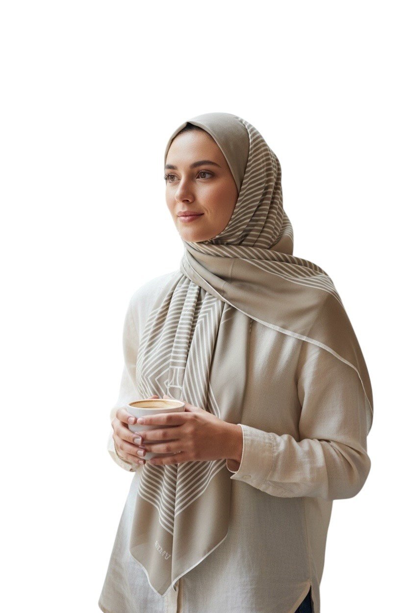 ✨ %100 Saf İpek Crepe de Chine Eşarp - Özel Tasarım Tok Duruşlu ✨90x90