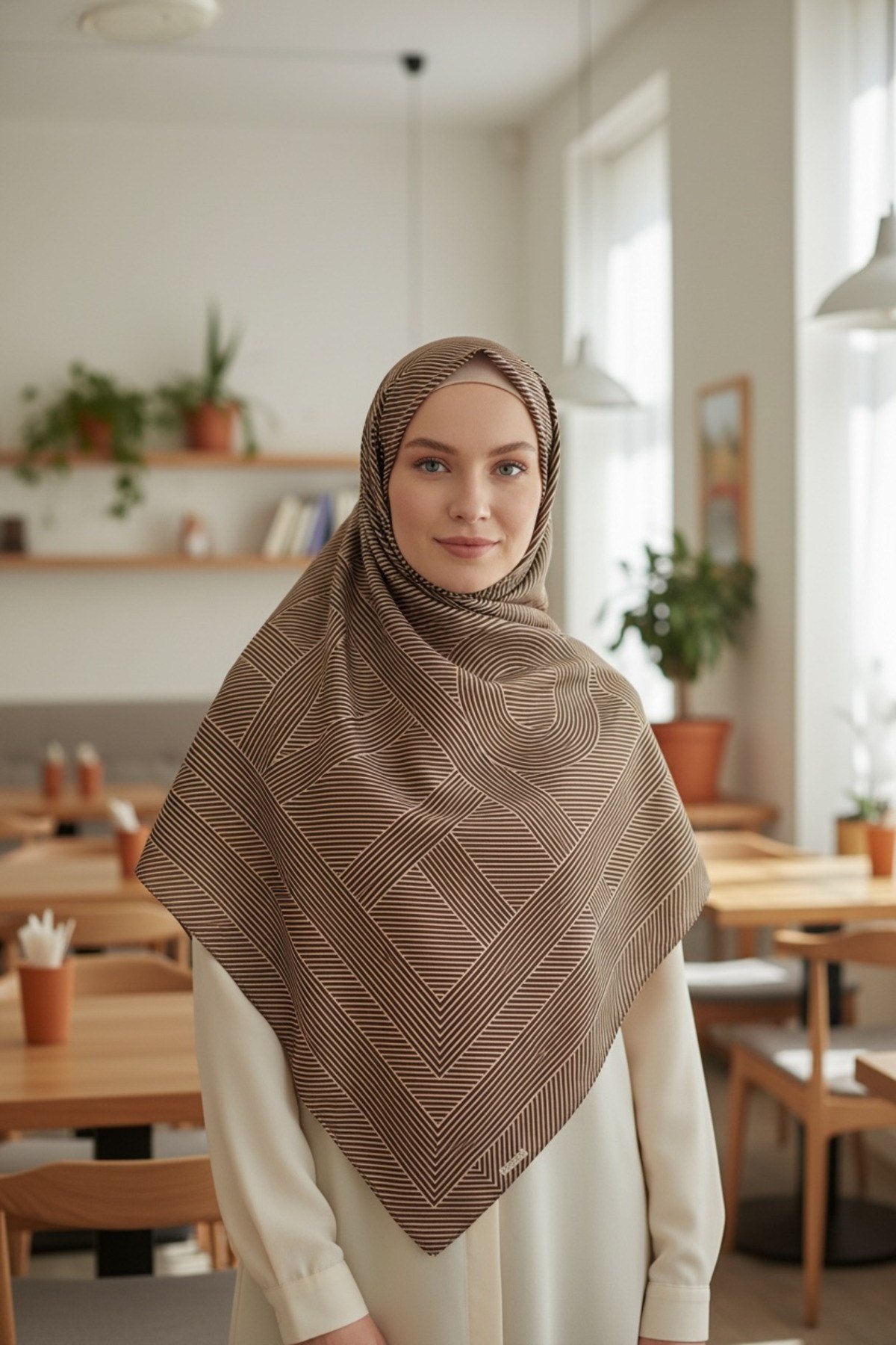 ✨ %100 Saf İpek Crepe de Chine Eşarp - Özel Tasarım Tok Duruşlu ✨90x90