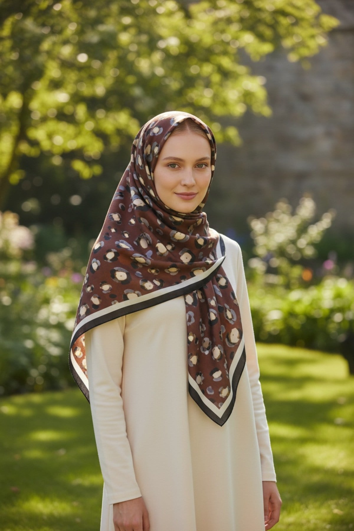 ✨ %100 Saf İpek Crepe de Chine Eşarp - Özel Tasarım Tok Duruşlu ✨90x90