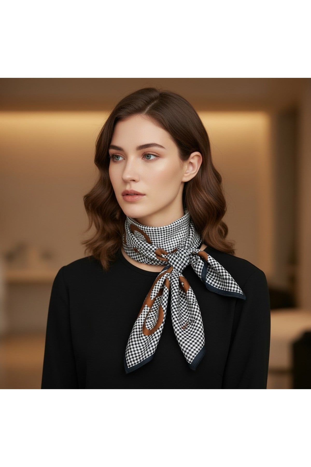 ✨ %100 Saf İpek Twill Eşarp - Özel Tasarım Tok Duruşlu ✨90x90
