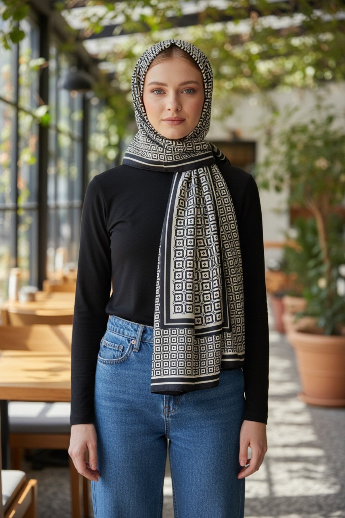 ✨ %100 Saf İpek Twill Eşarp - Özel Tasarım Tok Duruşlu ✨90x90