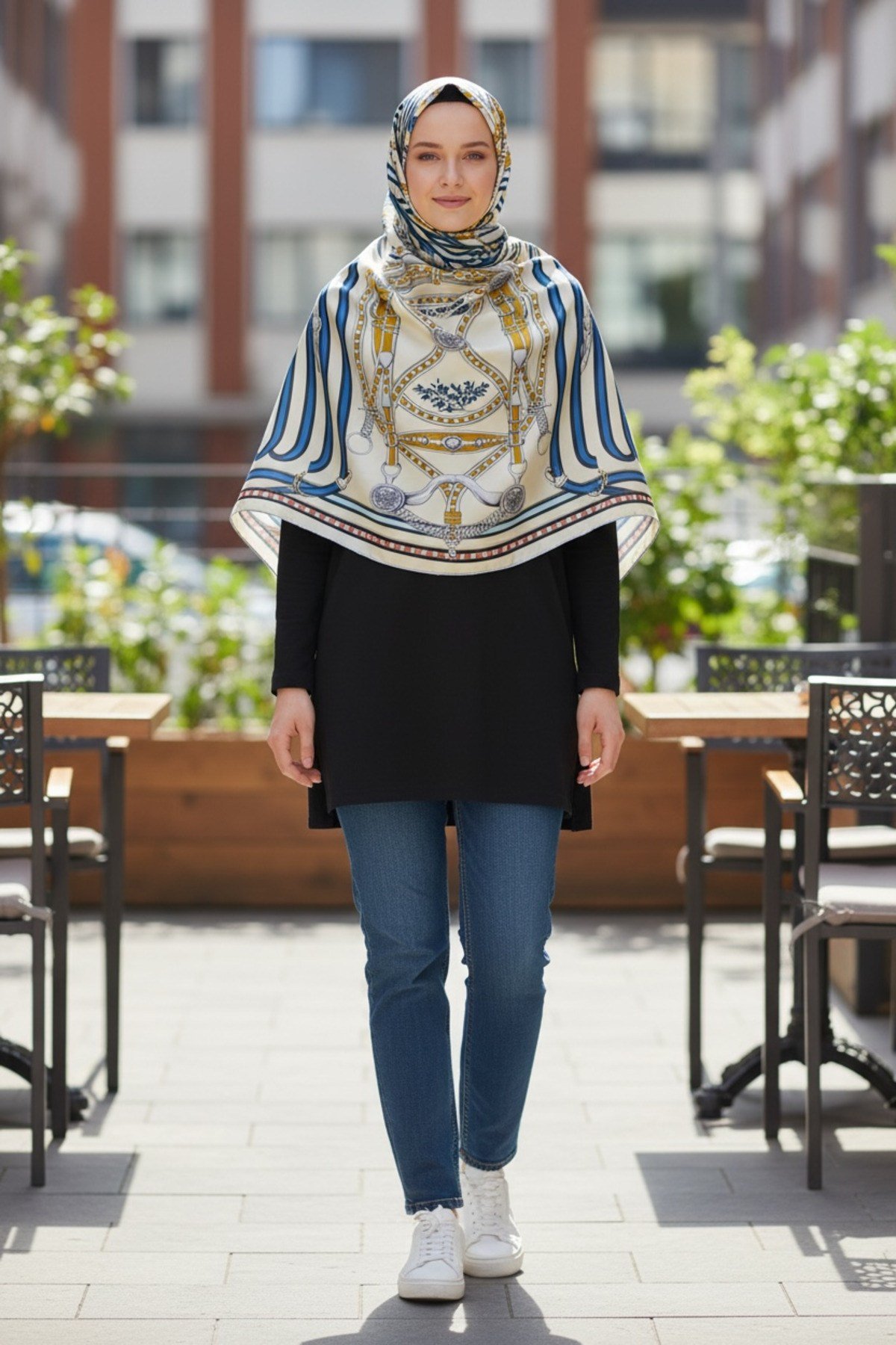 ✨ %100 Saf İpek Twill Eşarp - Özel Tasarım Tok Duruşlu ✨90x90