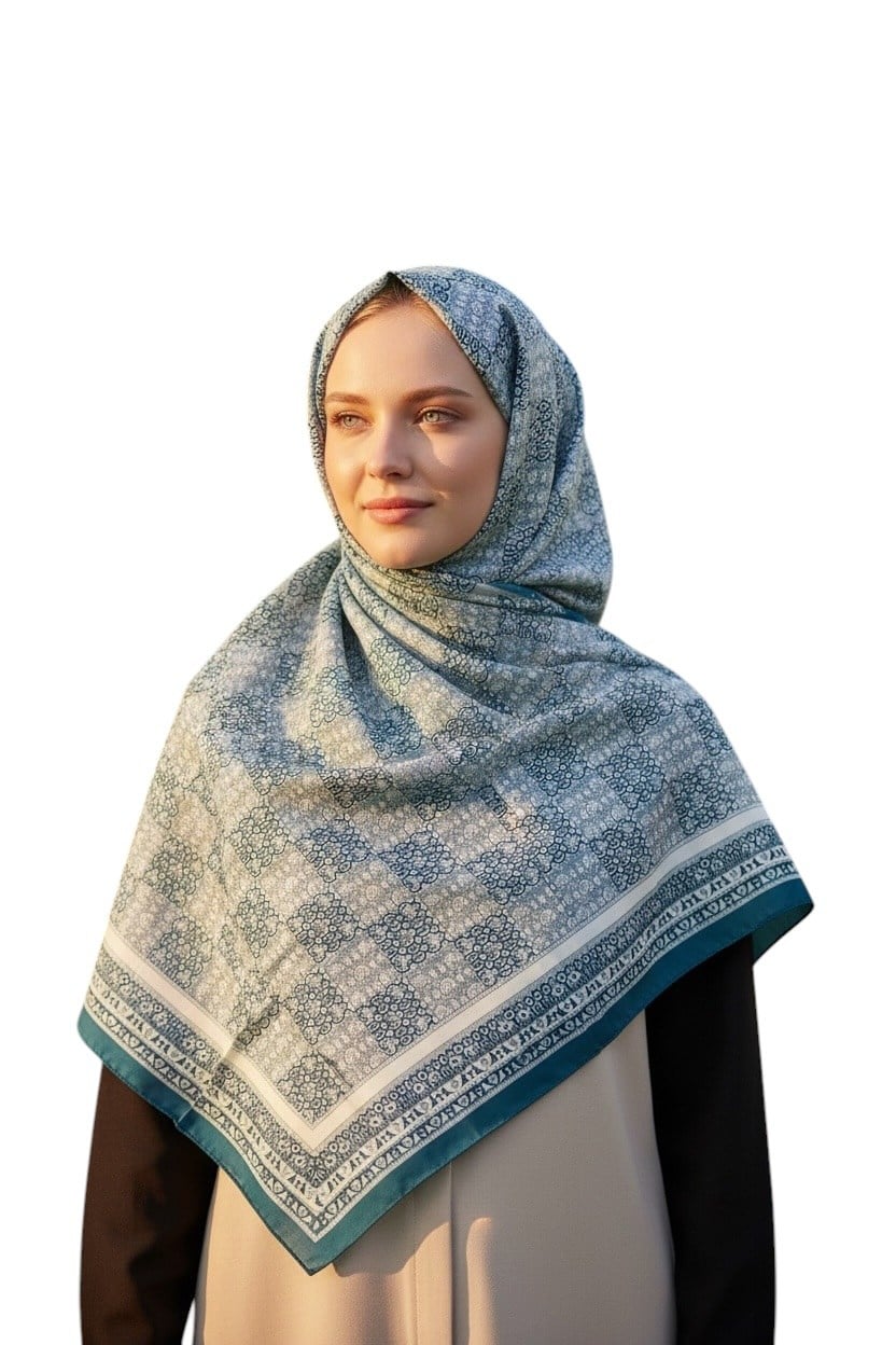 ✨ %100 Saf İpek Twill Eşarp - Özel Tasarım Tok Duruşlu ✨90x90