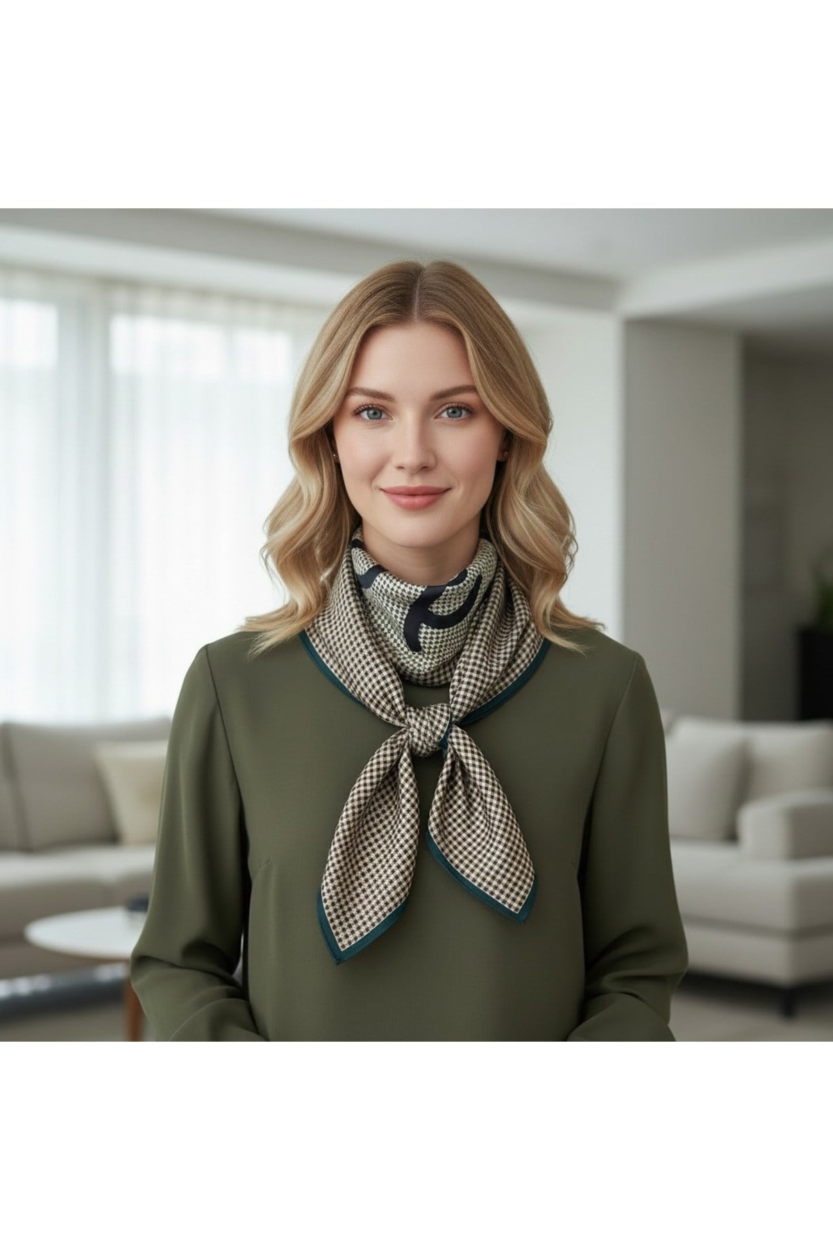 ✨ %100 Saf İpek Twill Eşarp - Özel Tasarım Tok Duruşlu ✨90x90