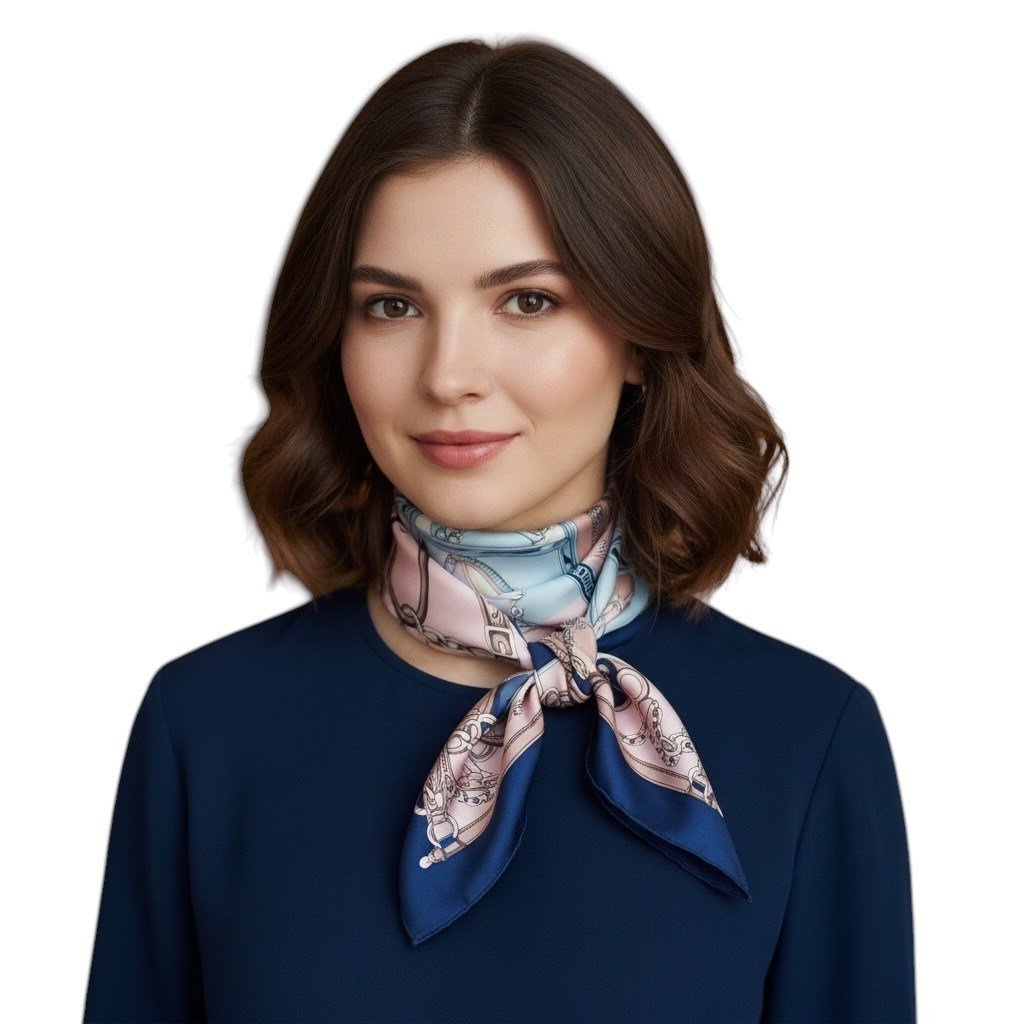 ✨ %100 Saf İpek Twill Eşarp - Özel Tasarım Tok Duruşlu ✨90x90