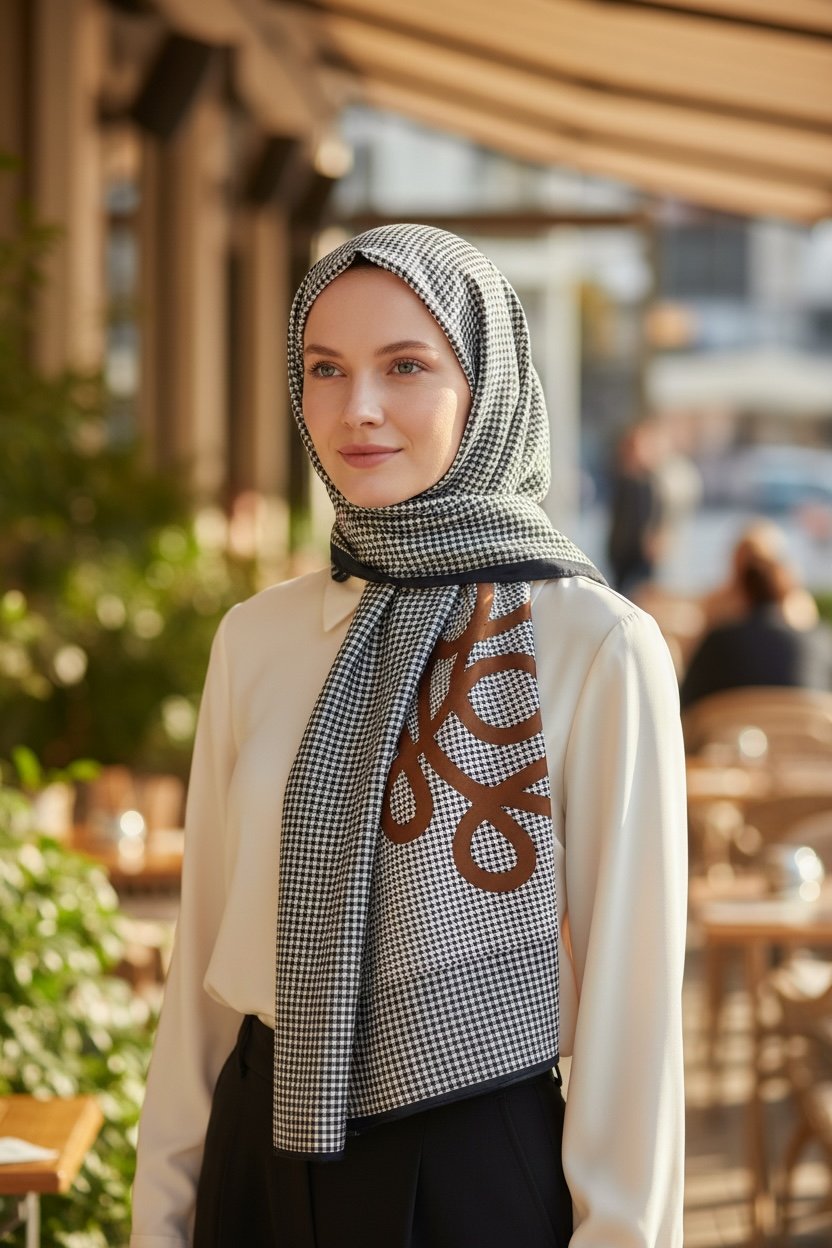 ✨ %100 Saf İpek Twill Eşarp - Özel Tasarım Tok Duruşlu ✨90x90