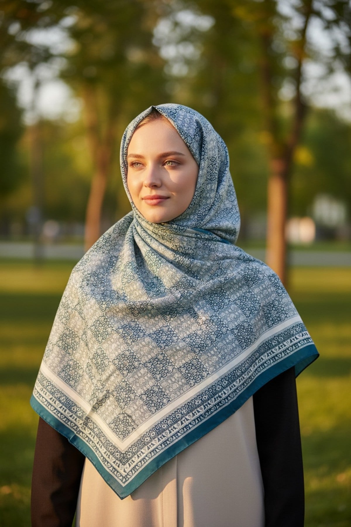 ✨ %100 Saf İpek Twill Eşarp - Özel Tasarım Tok Duruşlu ✨90x90