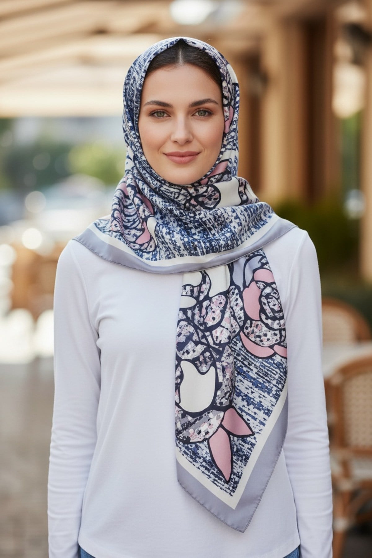 ✨ %100 Saf İpek Twill Eşarp - Özel Tasarım Tok Duruşlu ✨90x90