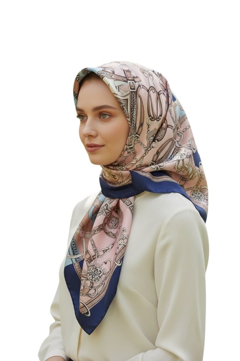 ✨ %100 Saf İpek Twill Eşarp - Özel Tasarım Tok Duruşlu ✨90x90