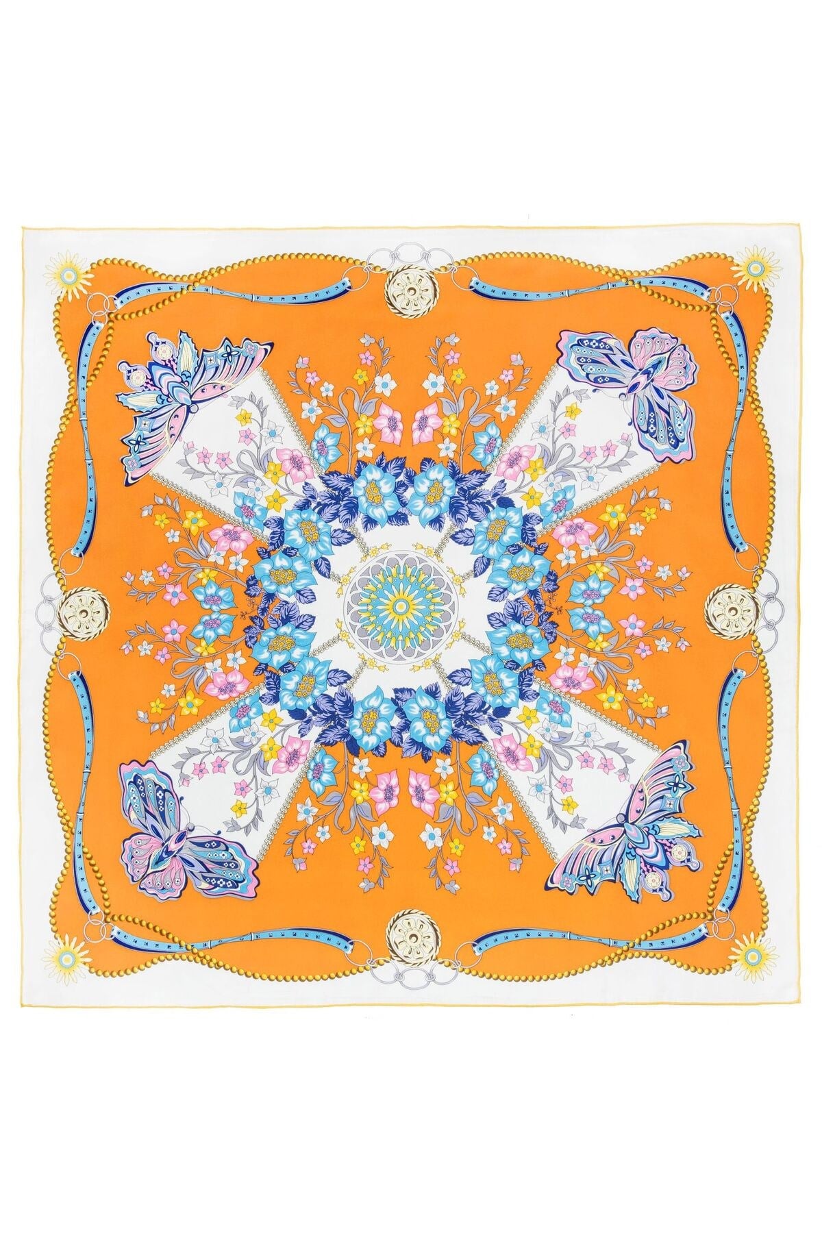✨ %100 Saf İpek Twill Eşarp - Özel Tasarım Tok Duruşlu ✨90x90
