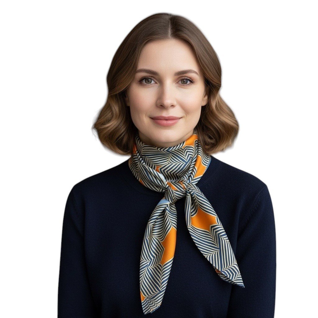 ✨ %100 Saf İpek Twill Eşarp - Özel Tasarım Tok Duruşlu ✨90x90